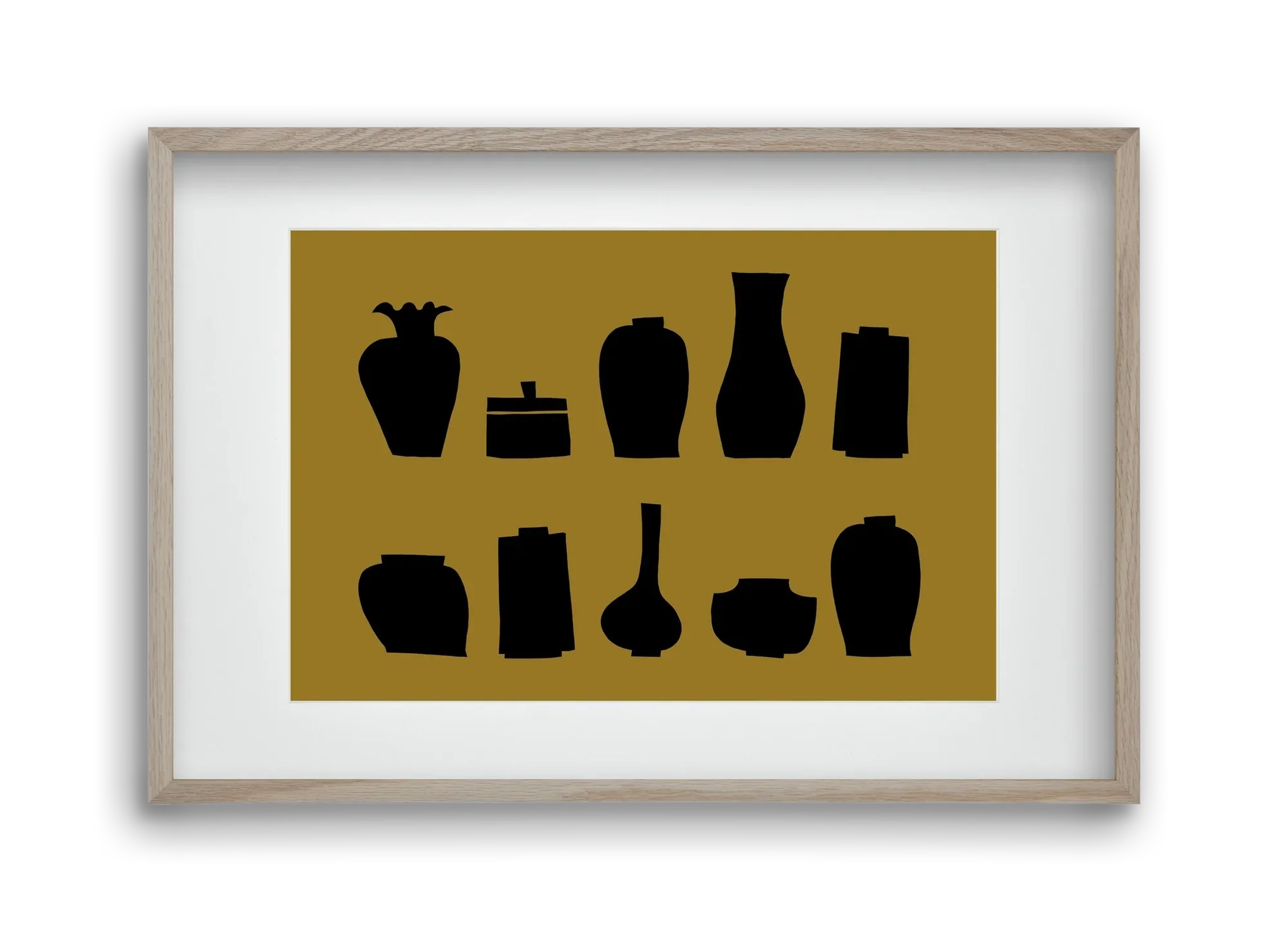 Vases line (ochre) - artbridge