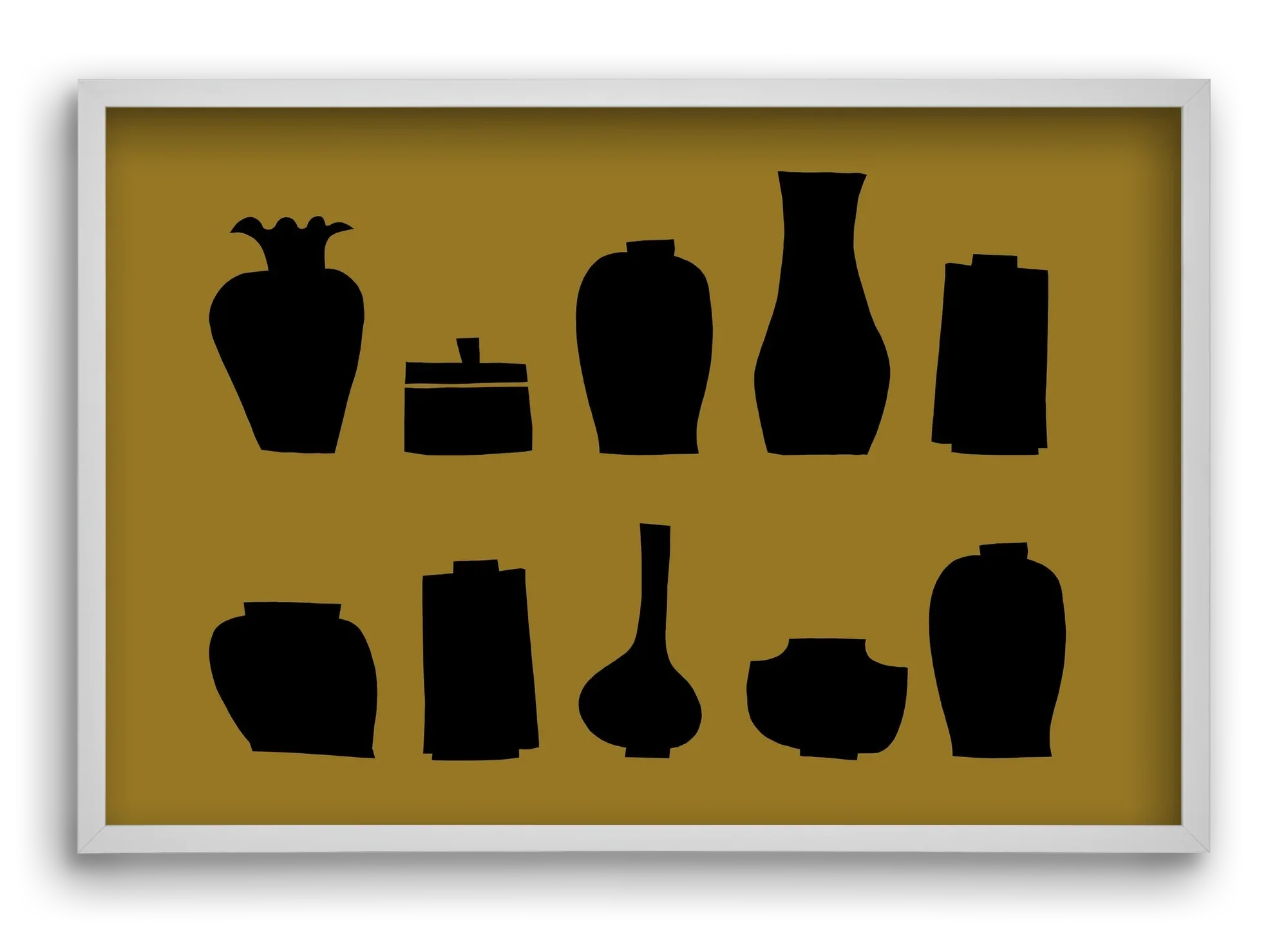 Vases line (ochre) - artbridge