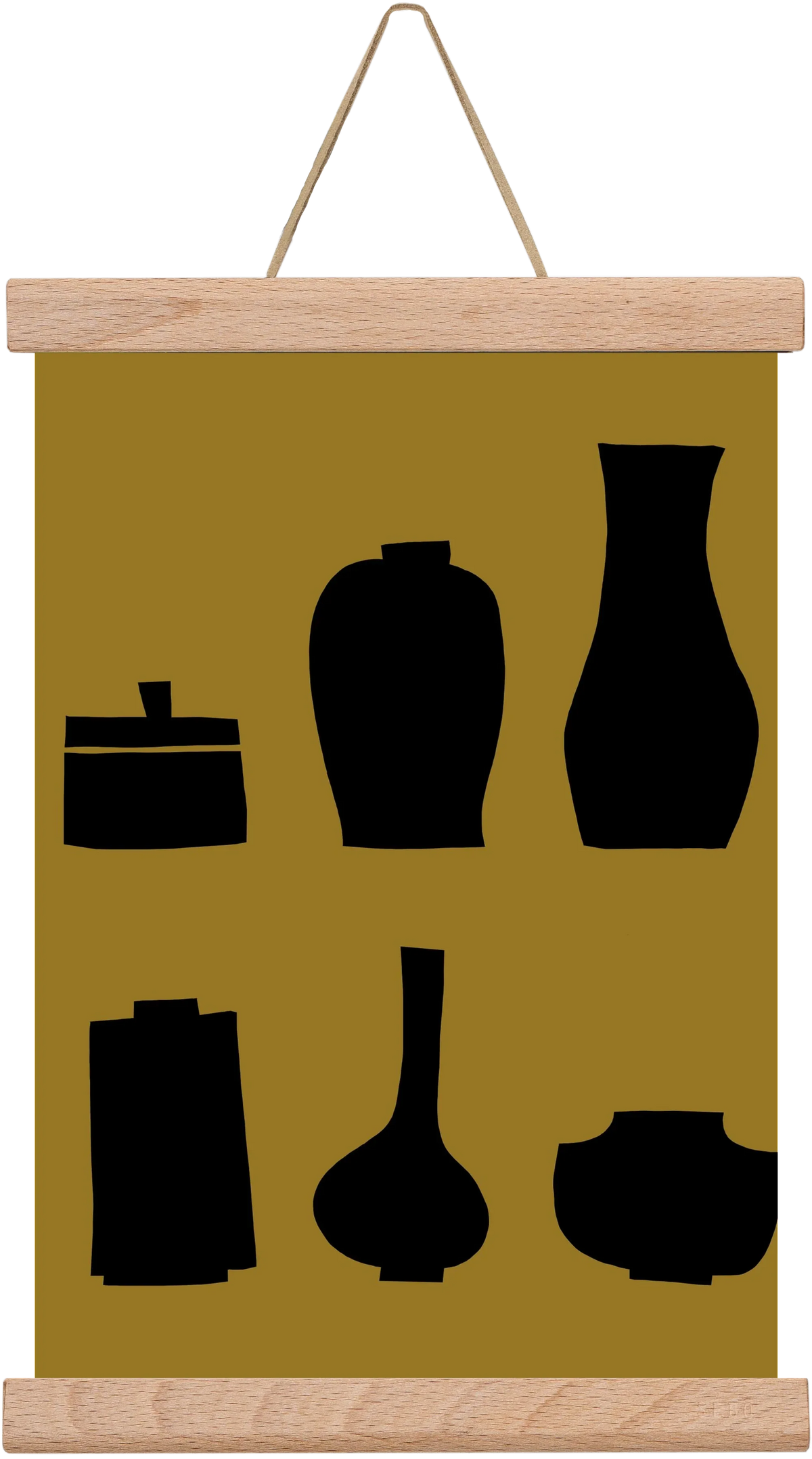 Vases line (ochre) - artbridge