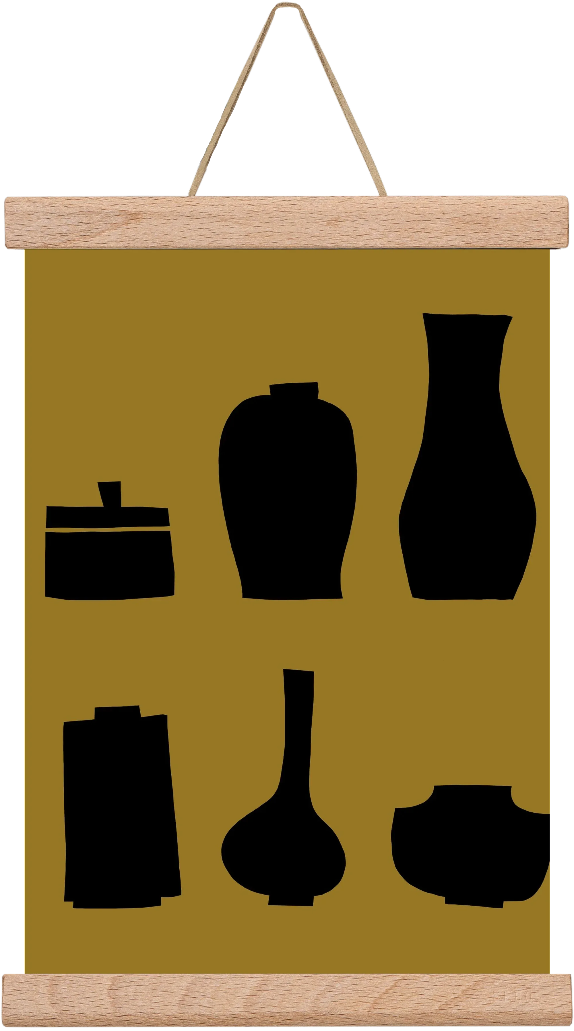 Vases line (ochre) - artbridge