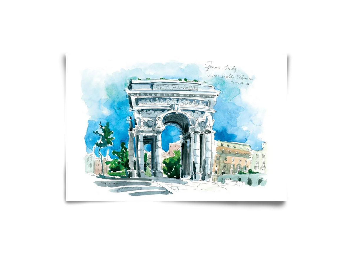 GENOVA, Arco della Vittoria, Italy - 2023.07.26. - artbridge