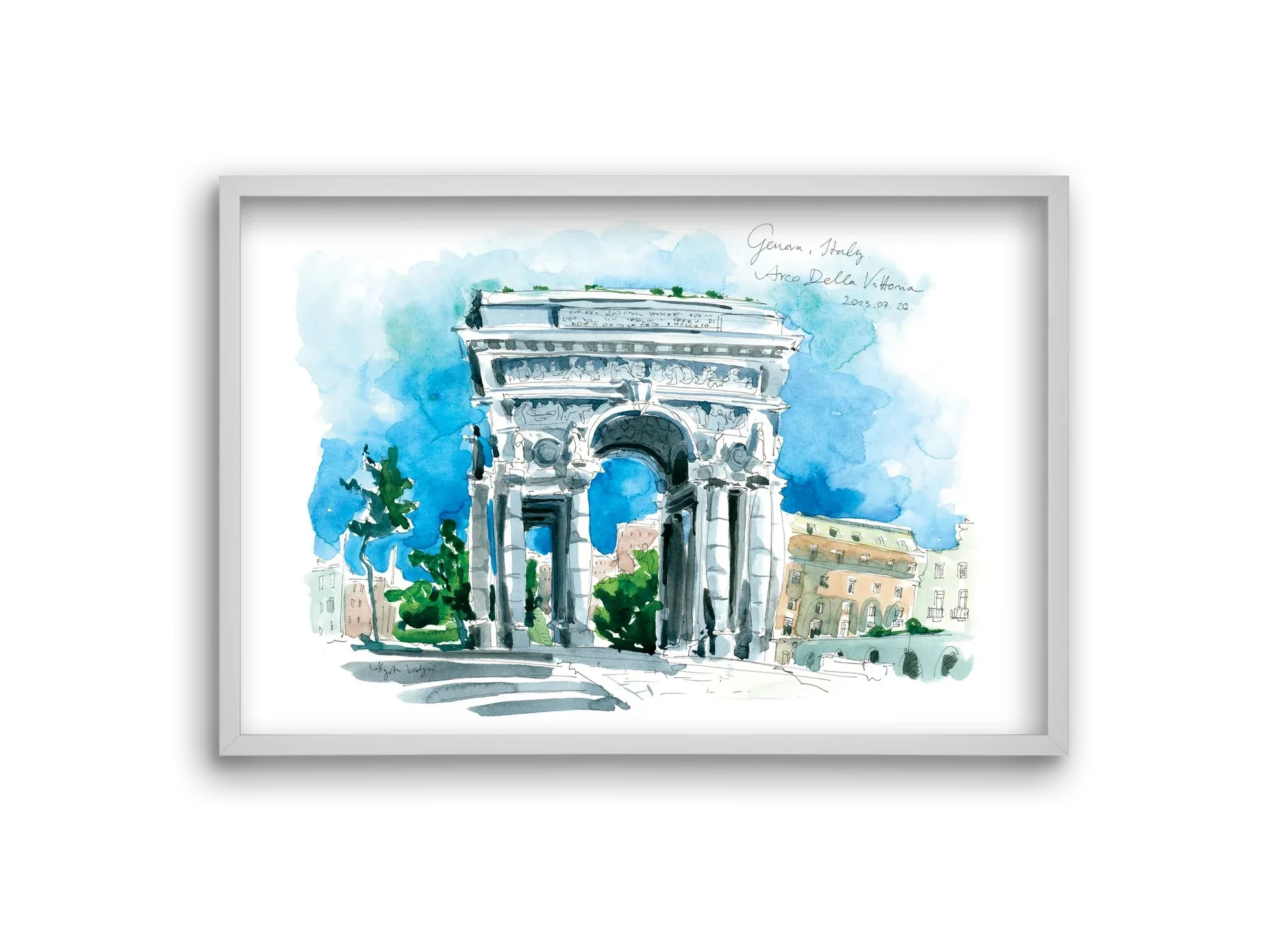 GENOVA, Arco della Vittoria, Italy - 2023.07.26. - artbridge