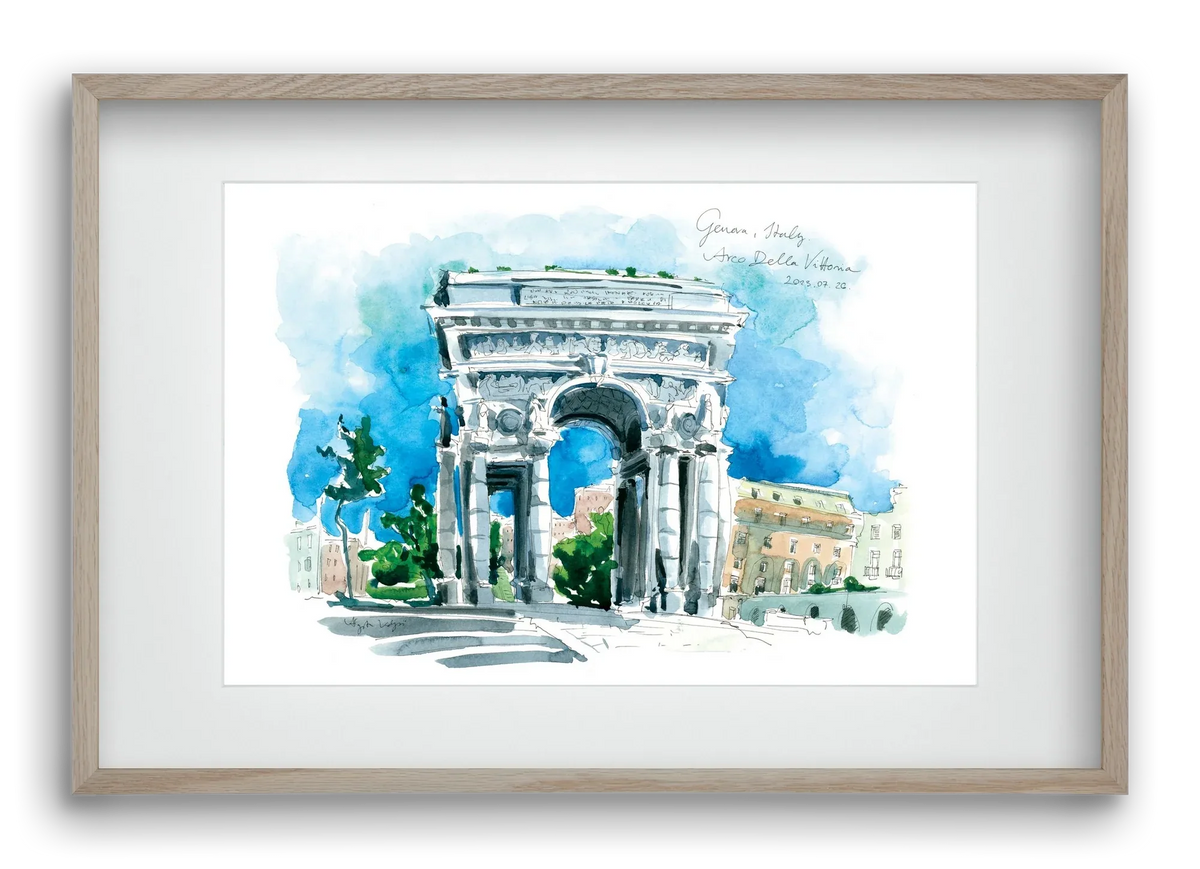 GENOVA, Arco della Vittoria, Italy - 2023.07.26. - artbridge