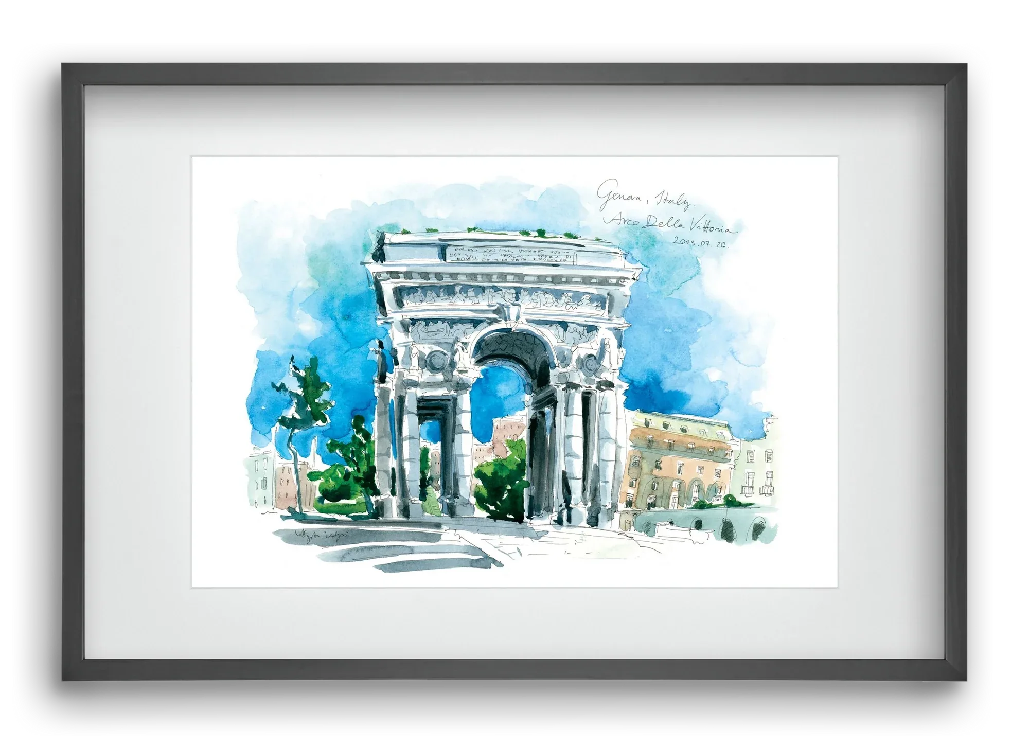 GENOVA, Arco della Vittoria, Italy - 2023.07.26. - artbridge