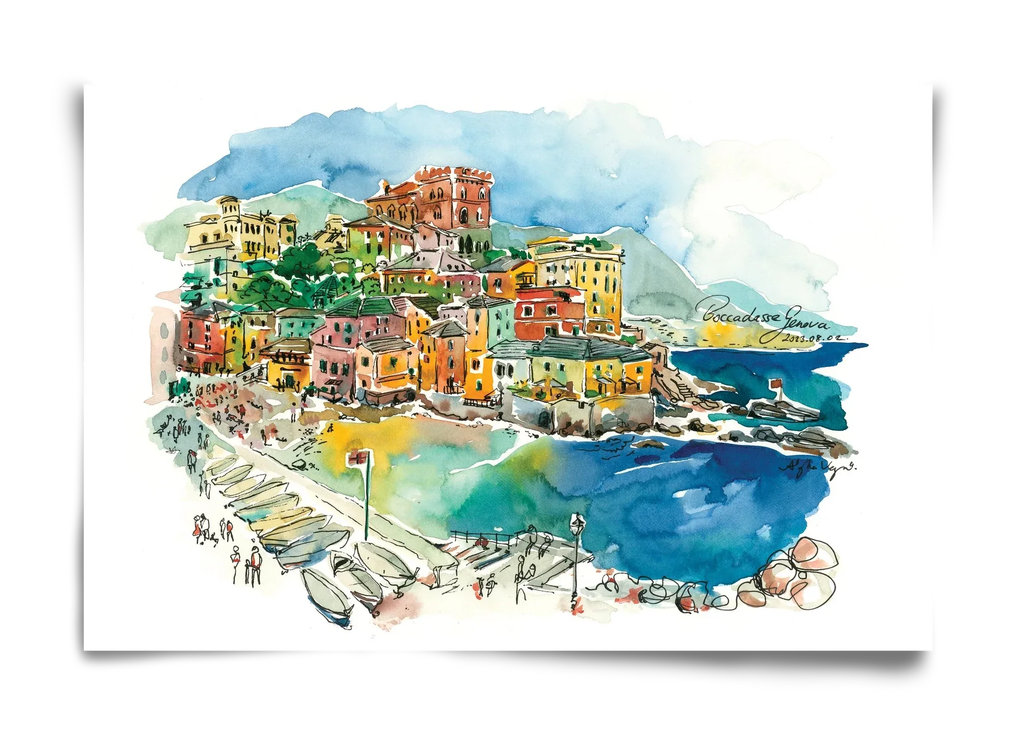 BOCCADASSE, Genova, Italy - 2023.08.02. - artbridge