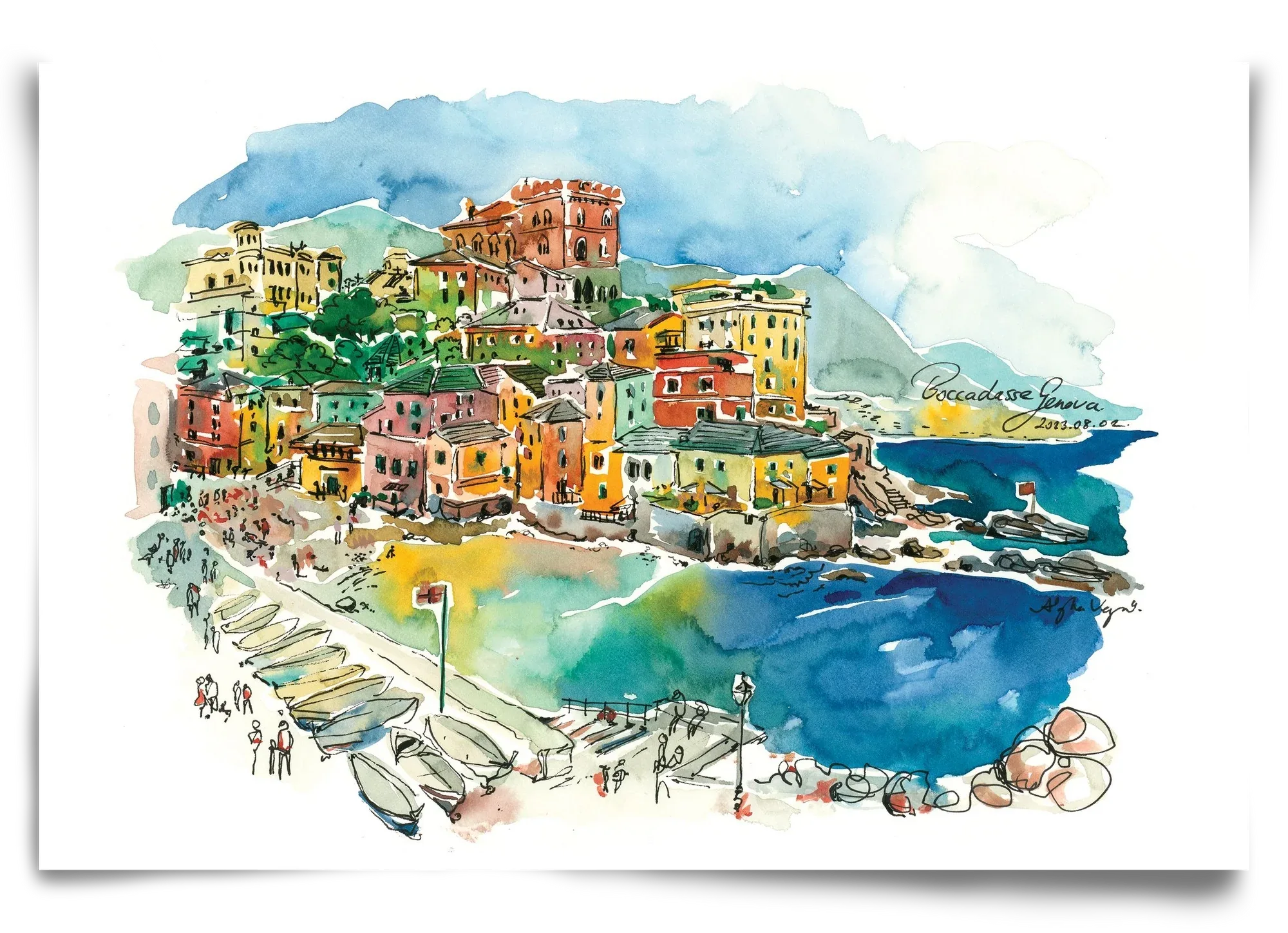 BOCCADASSE, Genova, Italy - 2023.08.02. - artbridge