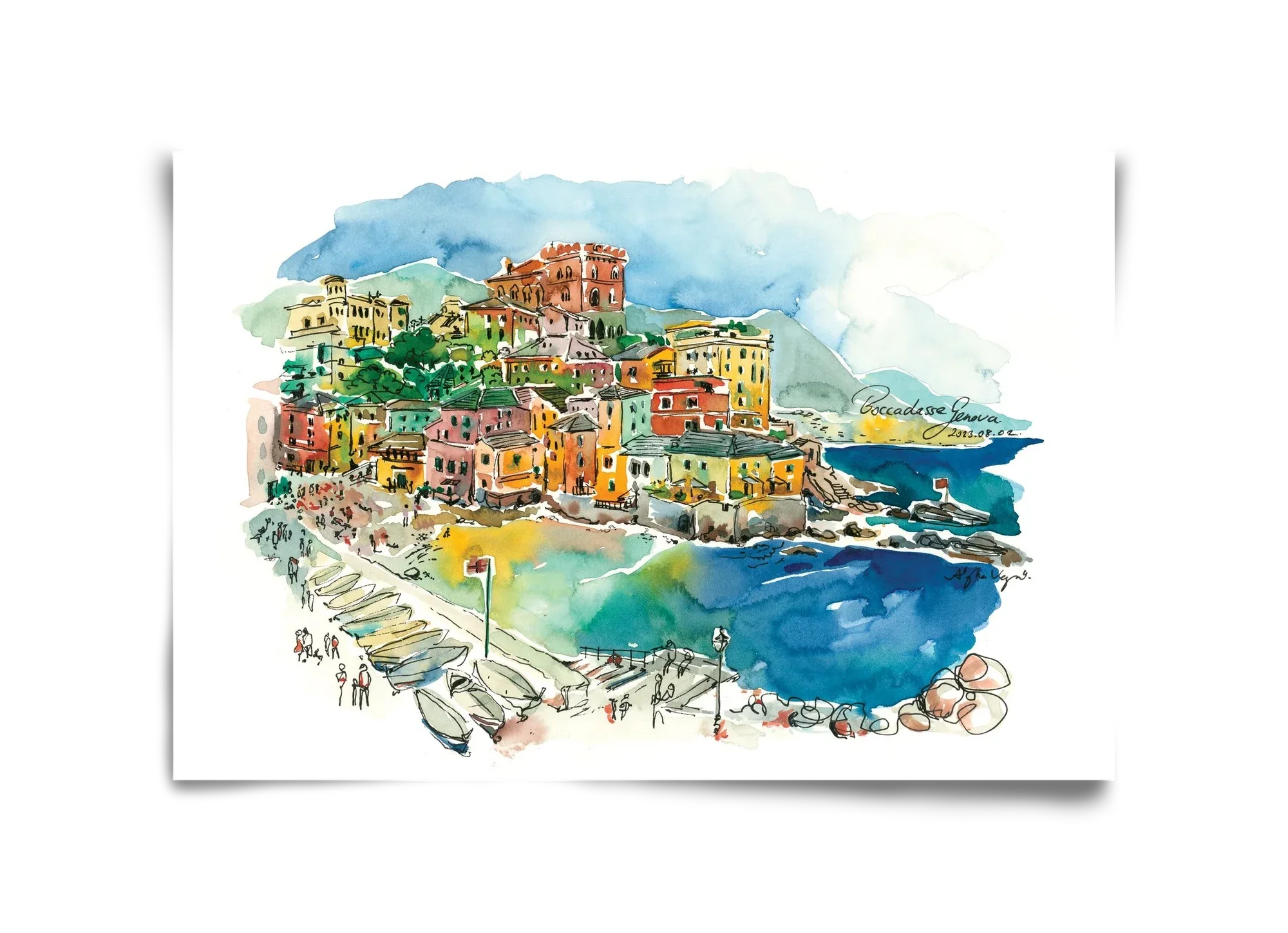 BOCCADASSE, Genova, Italy - 2023.08.02. - artbridge