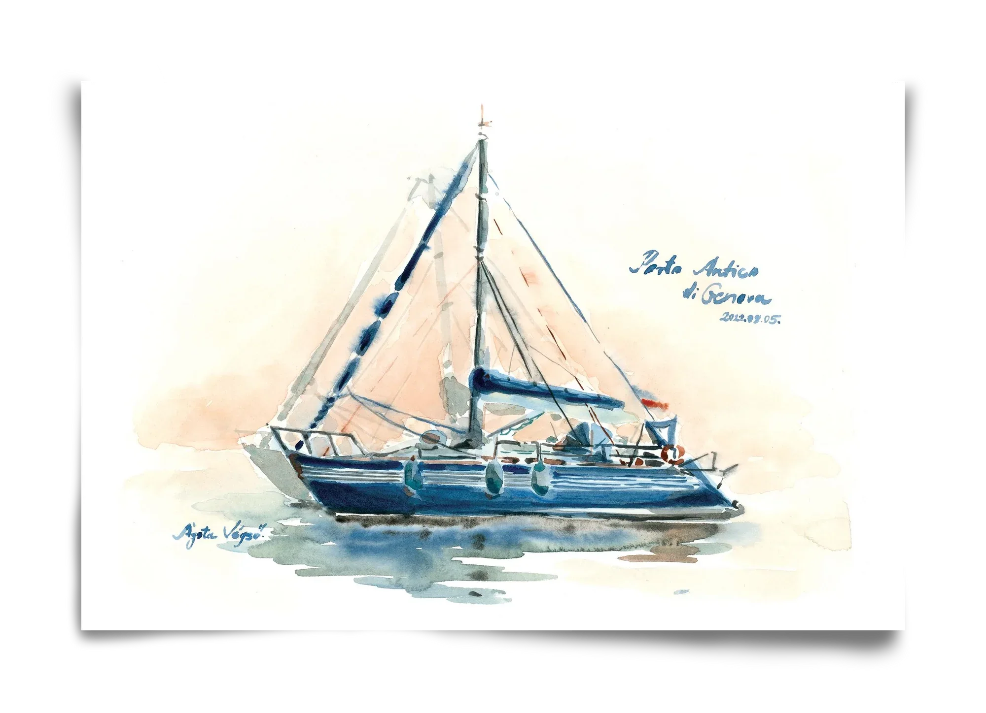 Boats in Porto Antico di Genova, Italy - 2022.08.05. - artbridge
