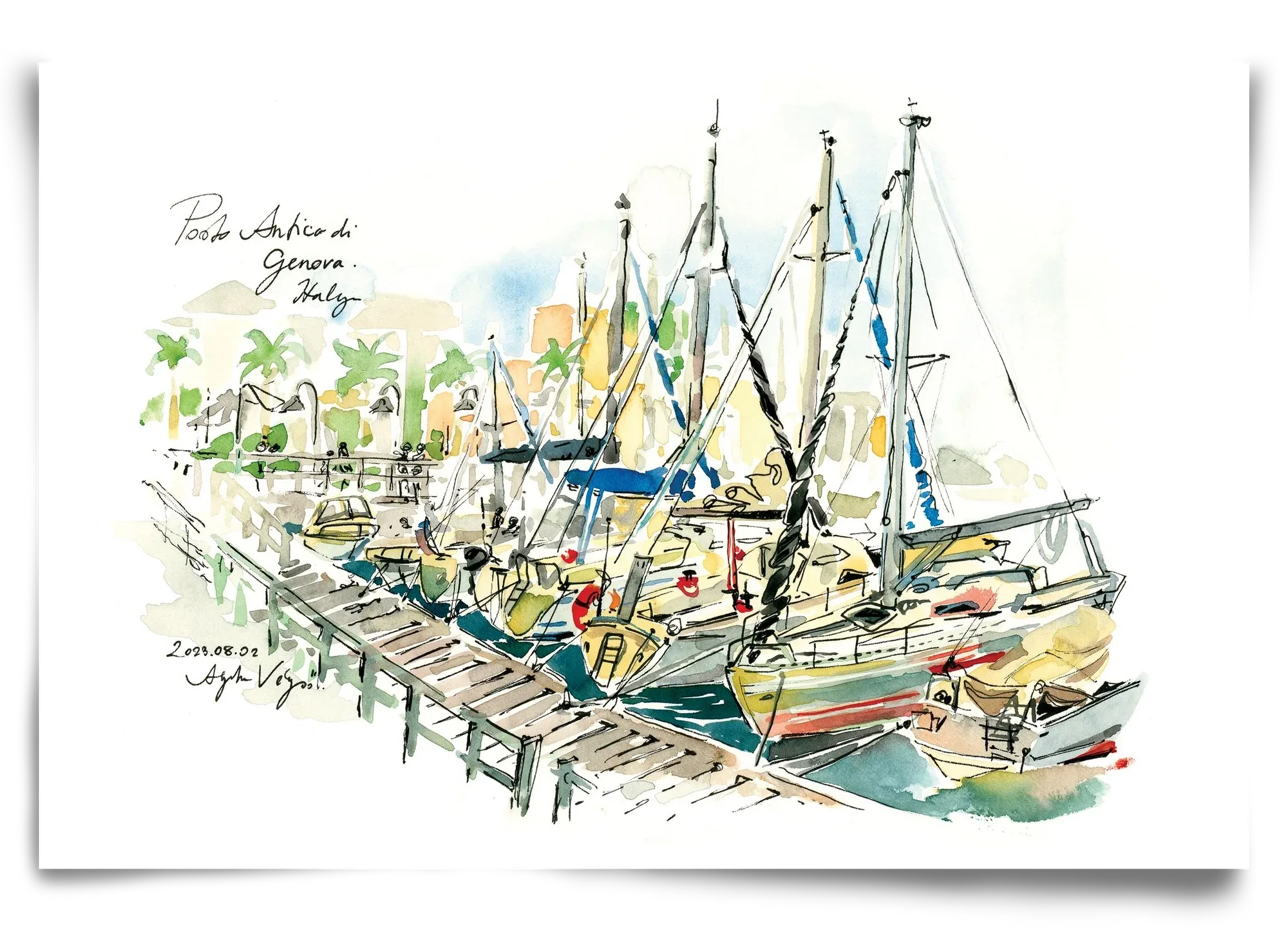 PORTO ANTICO di Genova, Italy - 2023.08.02. - artbridge