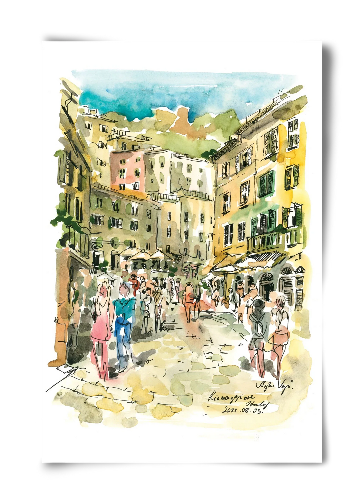 RIOMAGGIORE, Cinque Terre, Italy - 2022.08.03. - artbridge