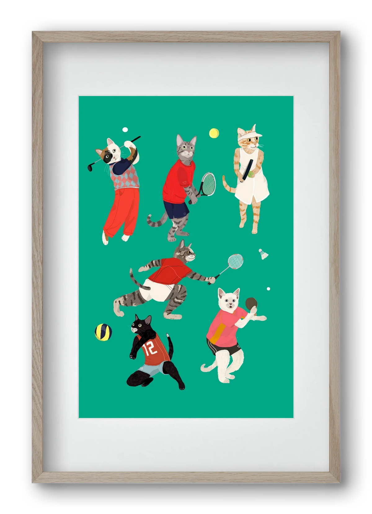 Cats doing ballsport - artbridge