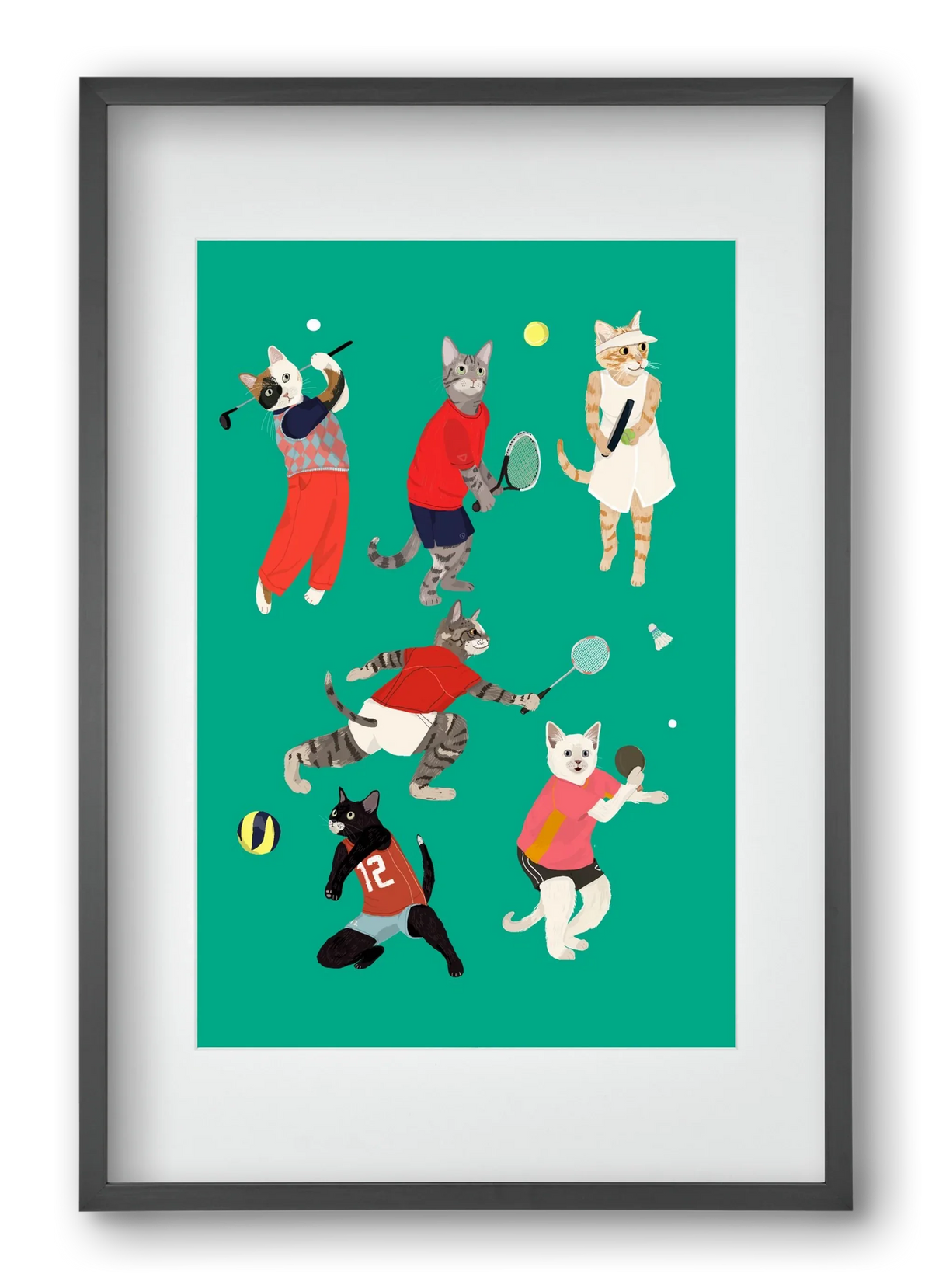 Cats doing ballsport - artbridge