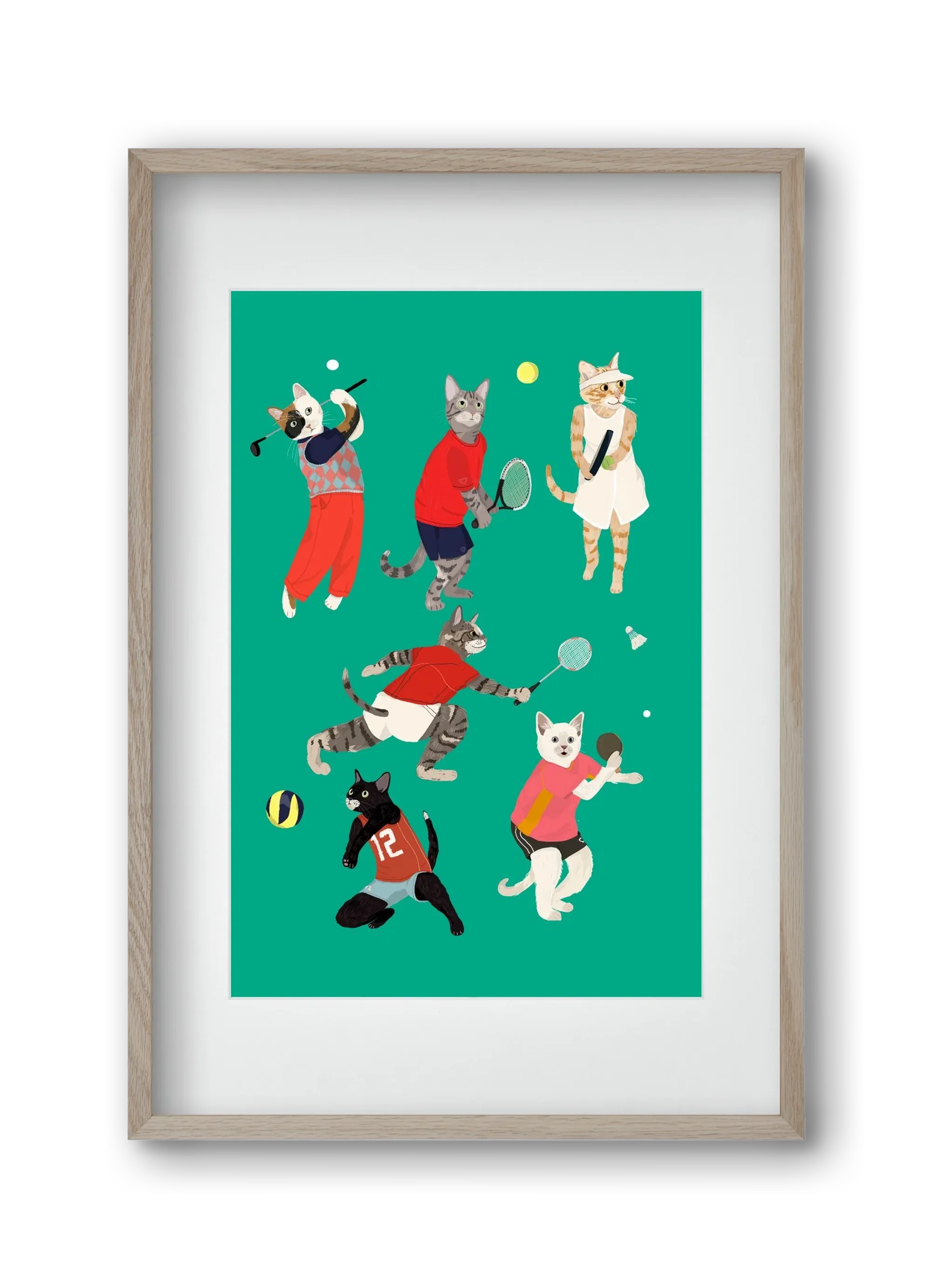 Cats doing ballsport - artbridge