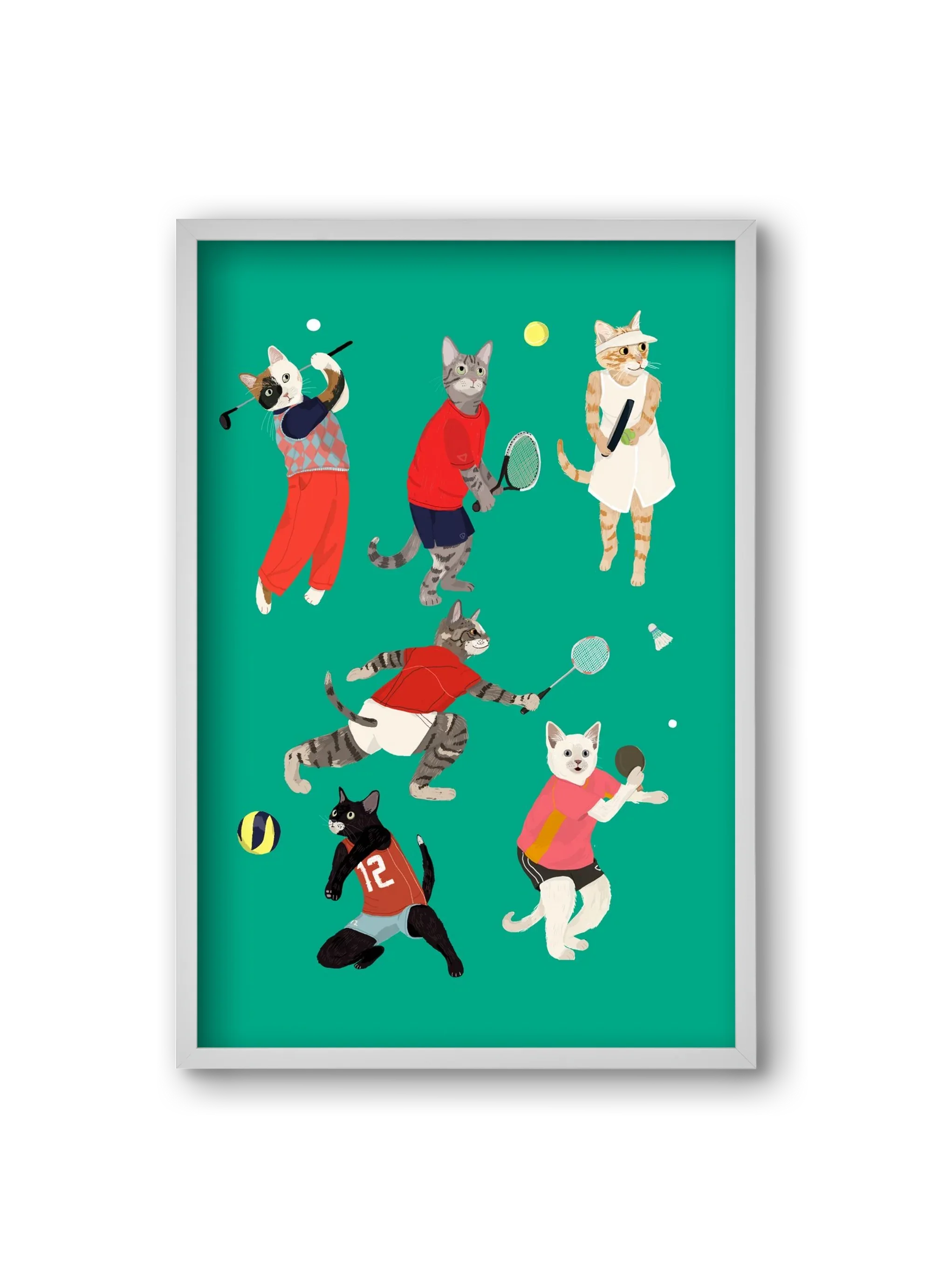 Cats doing ballsport - artbridge