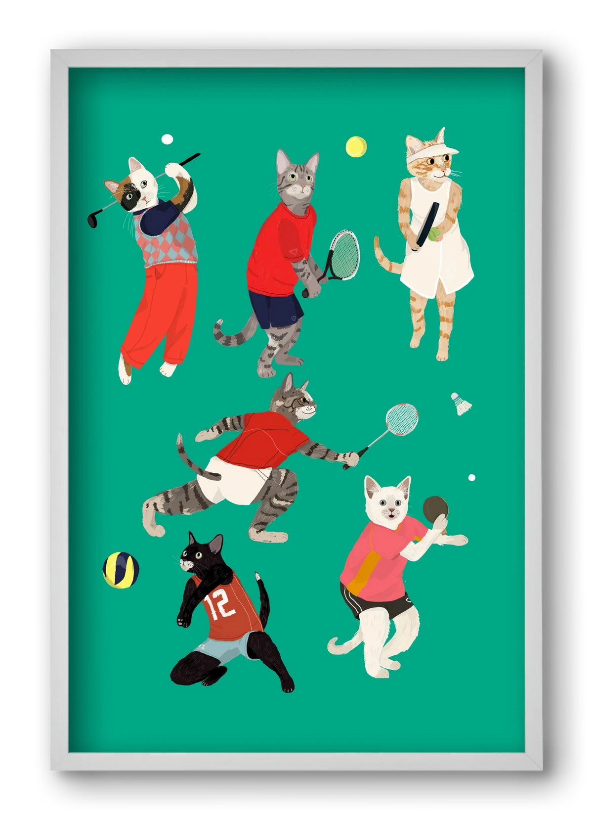 Cats doing ballsport - artbridge