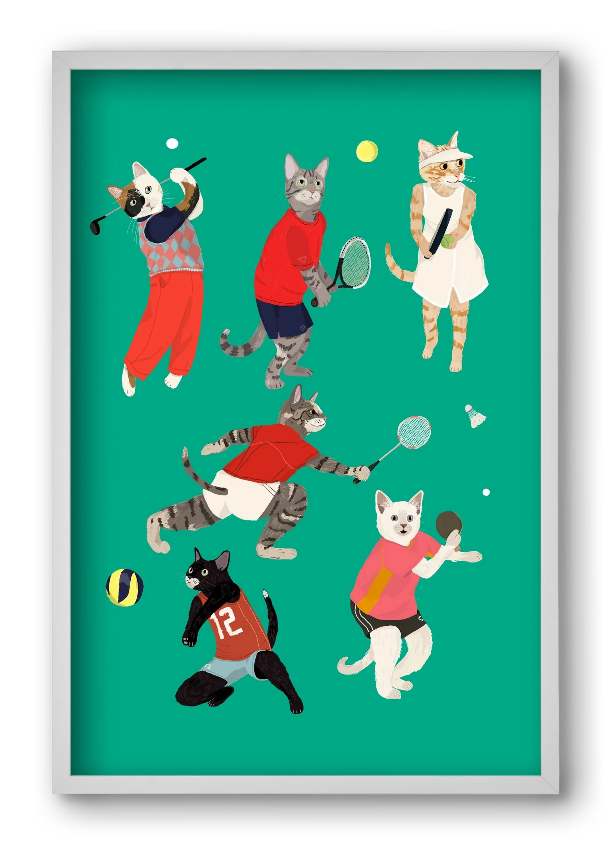 Cats doing ballsport - artbridge