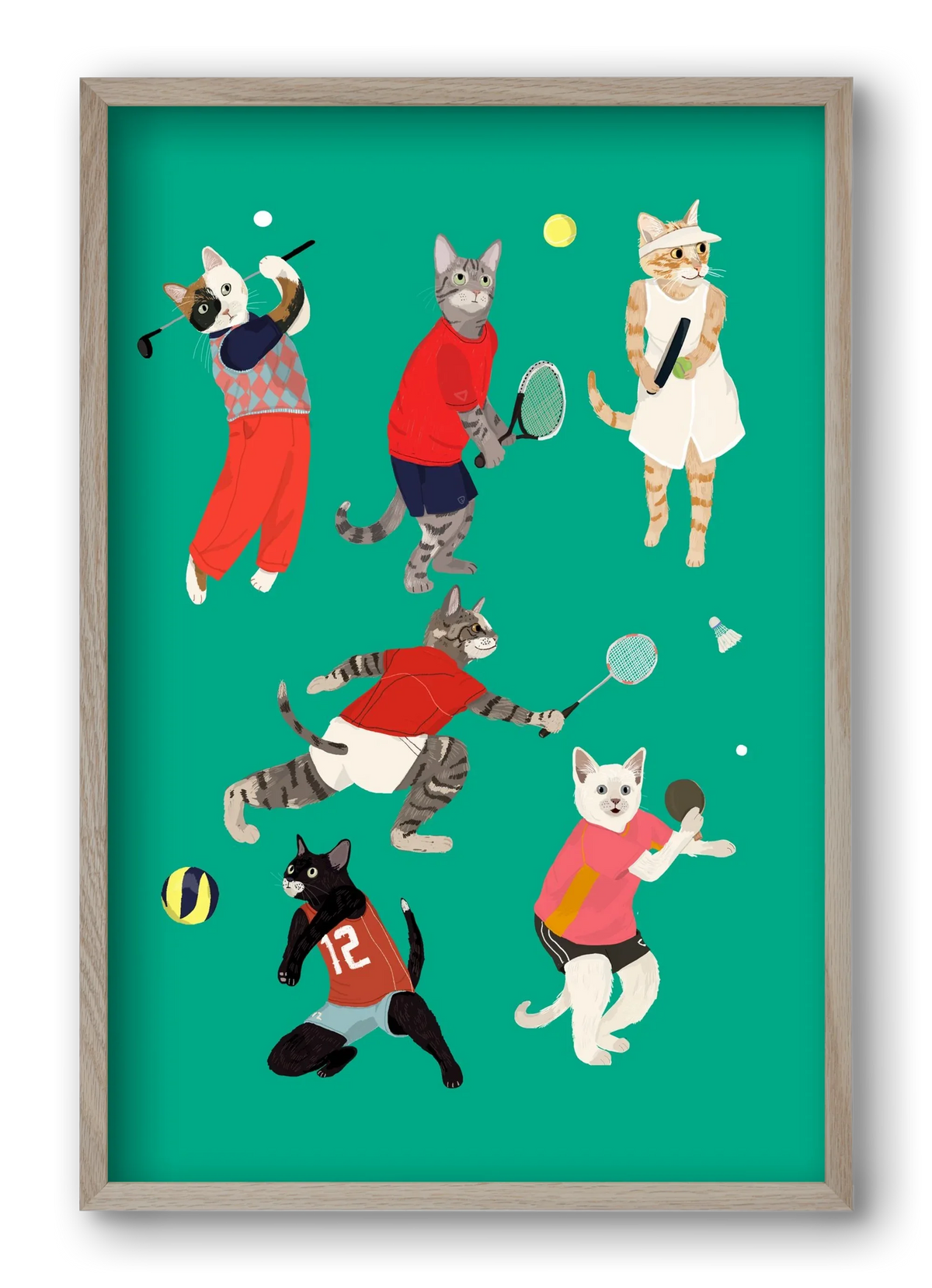 Cats doing ballsport - artbridge