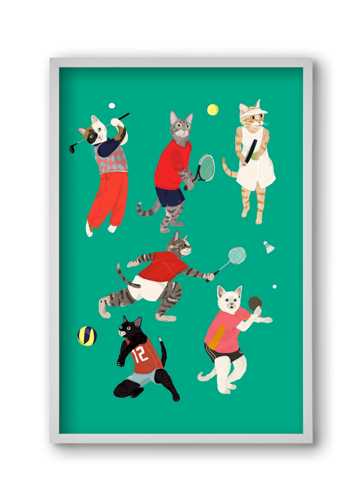 Cats doing ballsport - artbridge