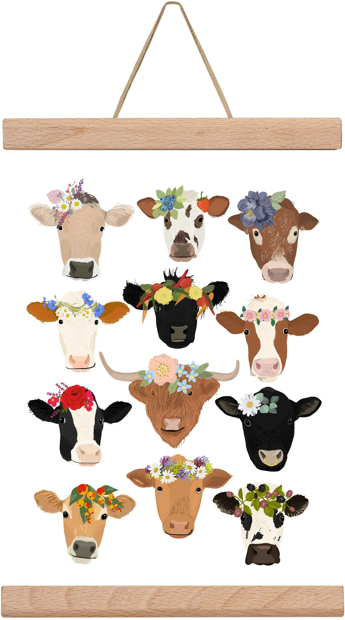Flower Cow Print - artbridge