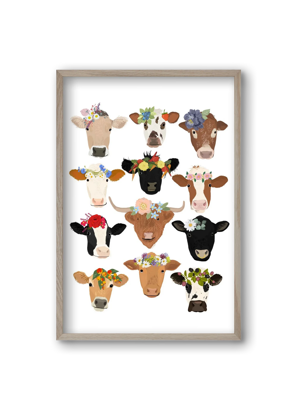 Flower Cow Print - artbridge