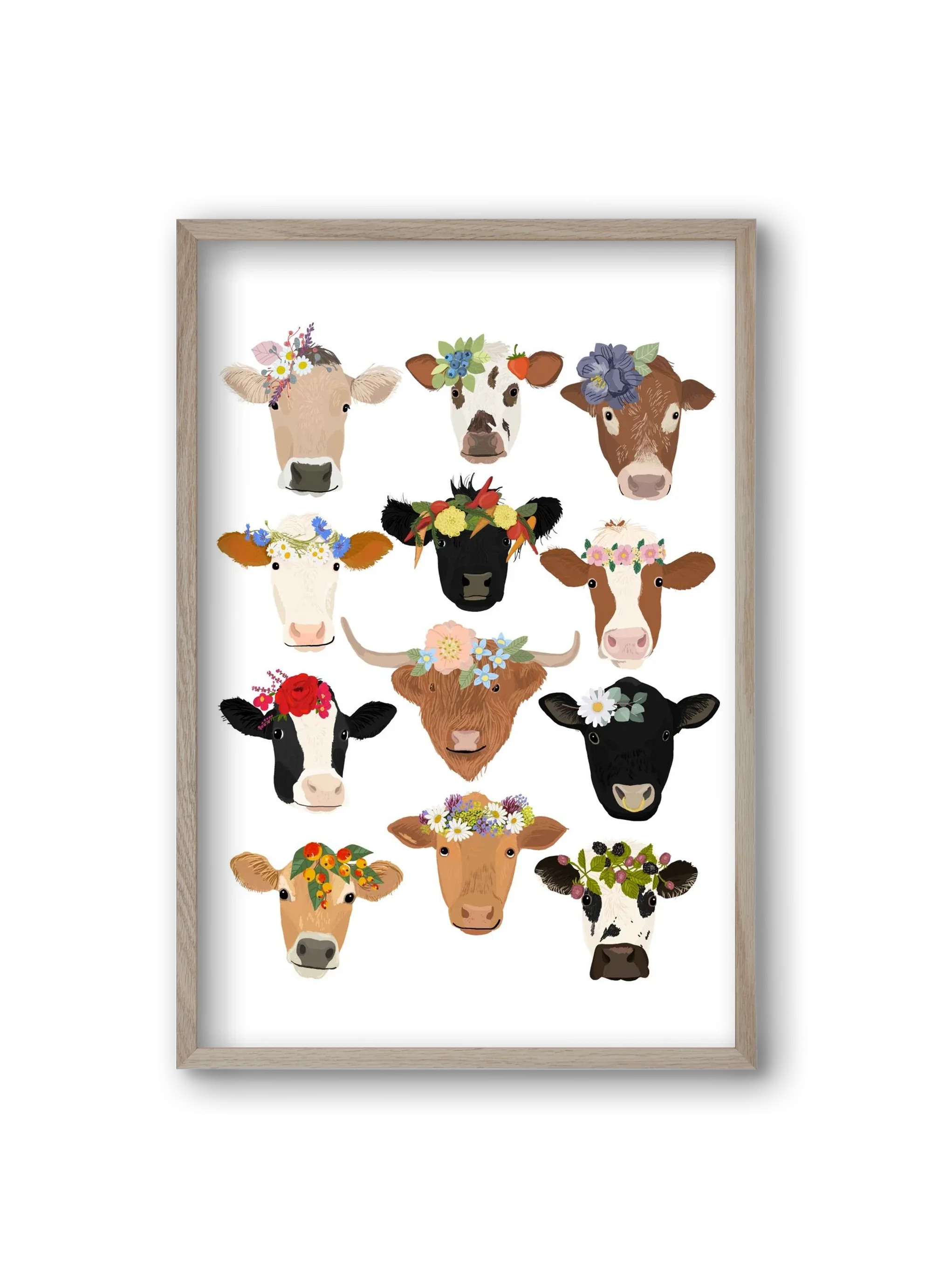 Flower Cow Print - artbridge