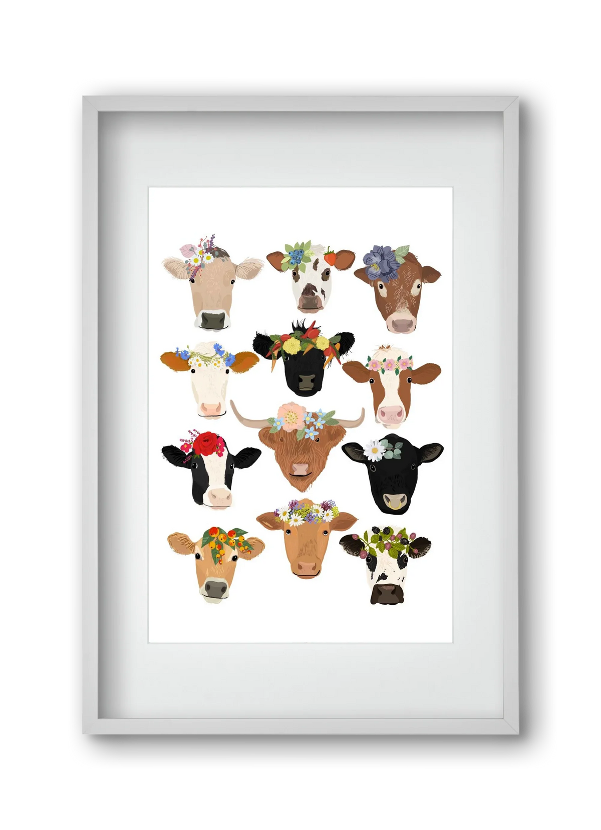 Flower Cow Print - artbridge