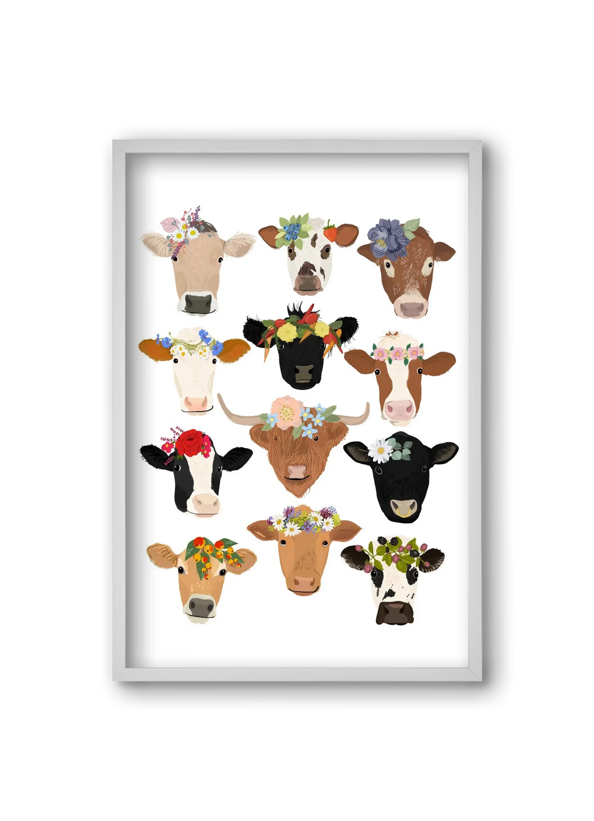 Flower Cow Print - artbridge