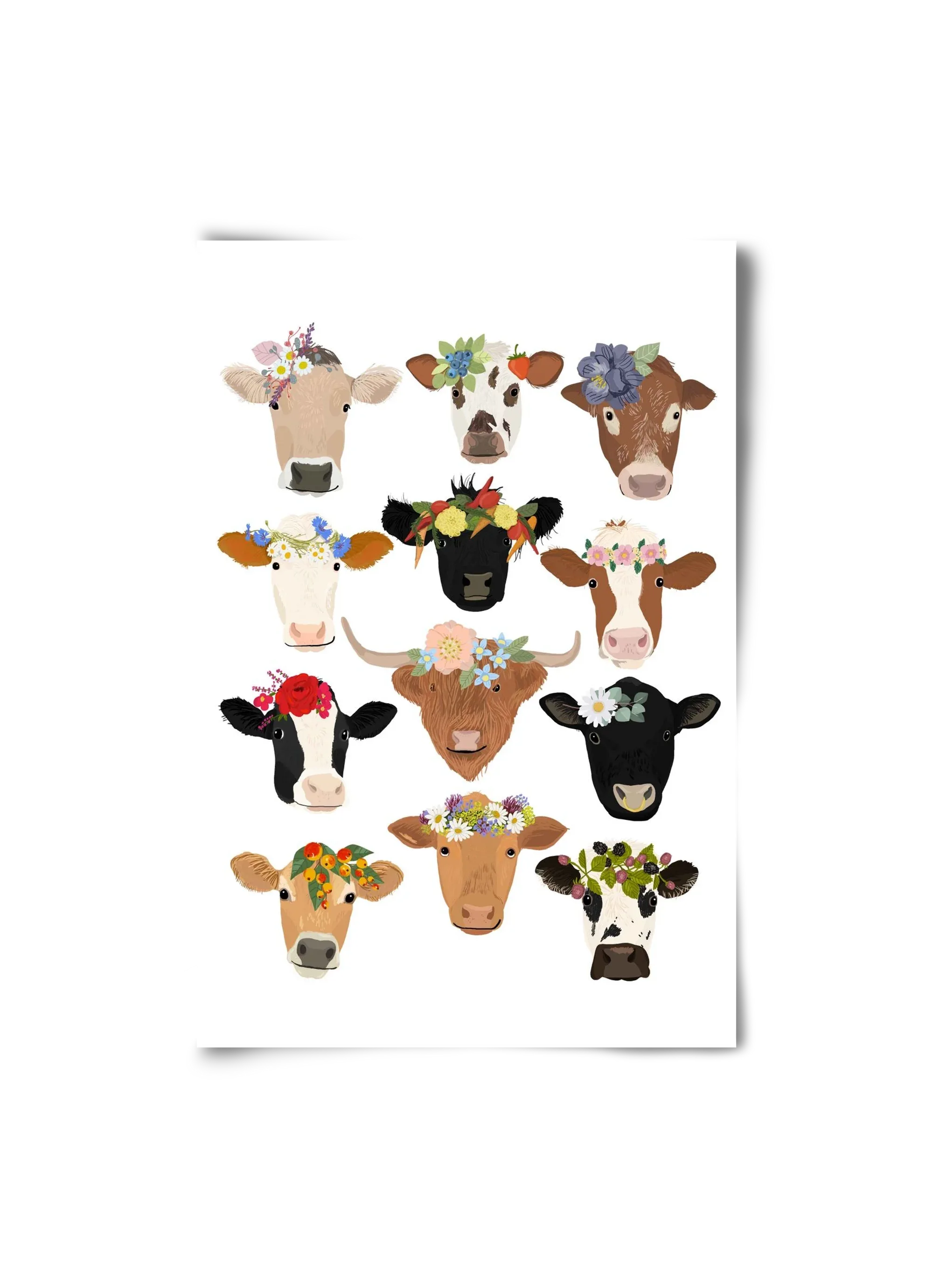 Flower Cow Print - artbridge