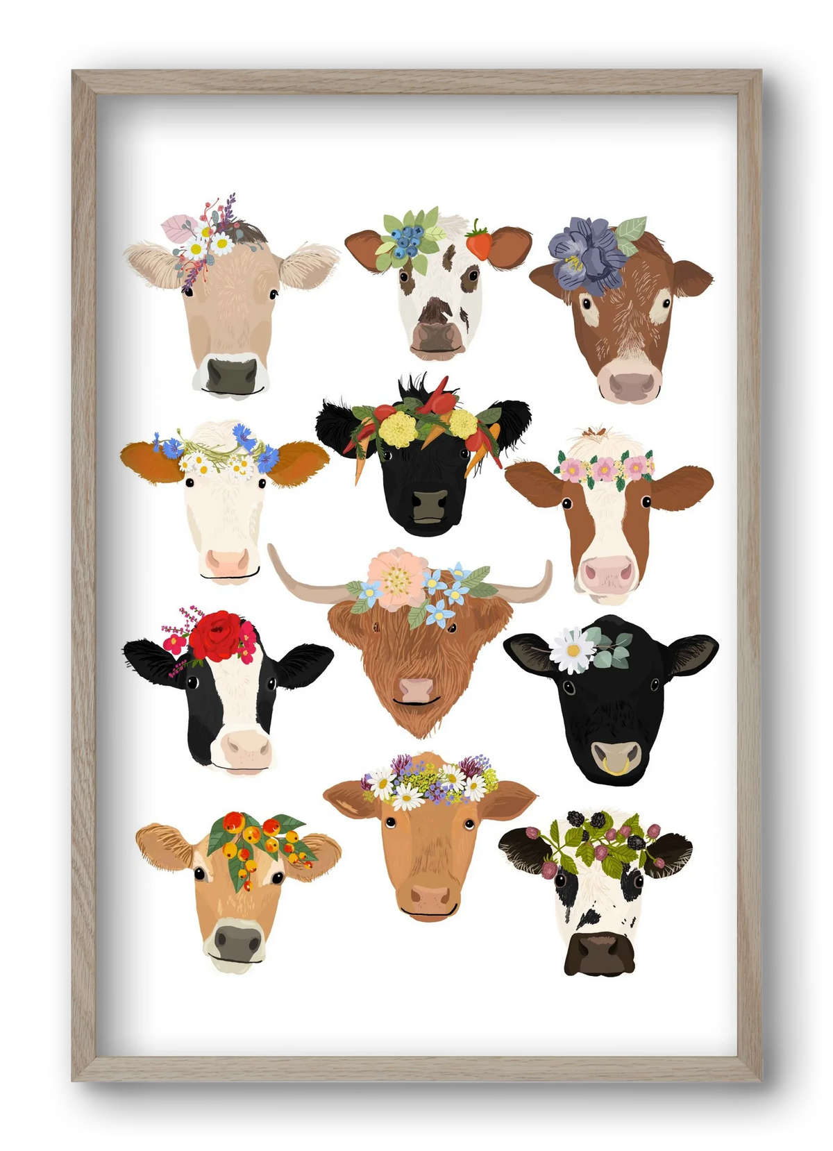 Flower Cow Print - artbridge