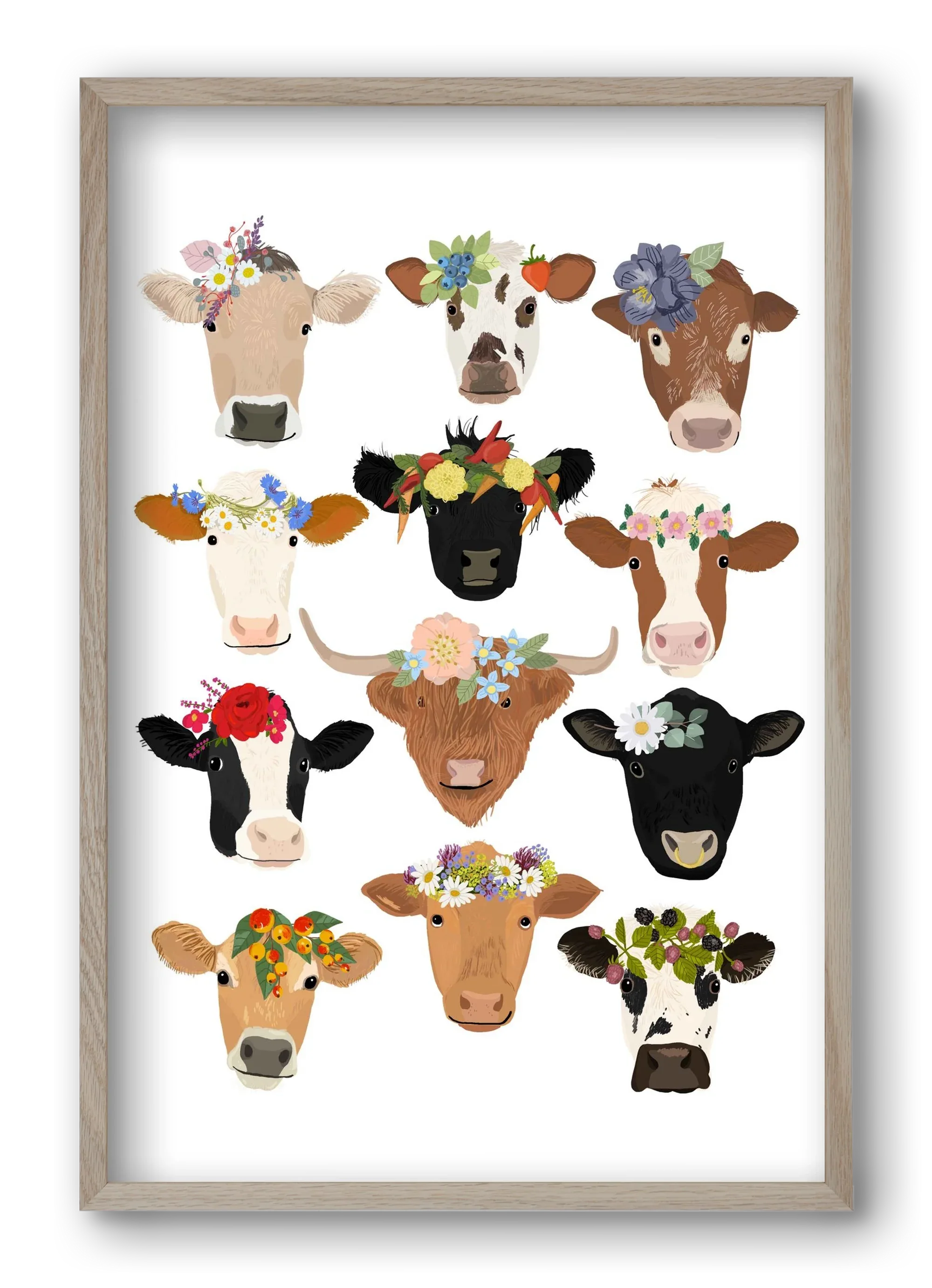 Flower Cow Print - artbridge