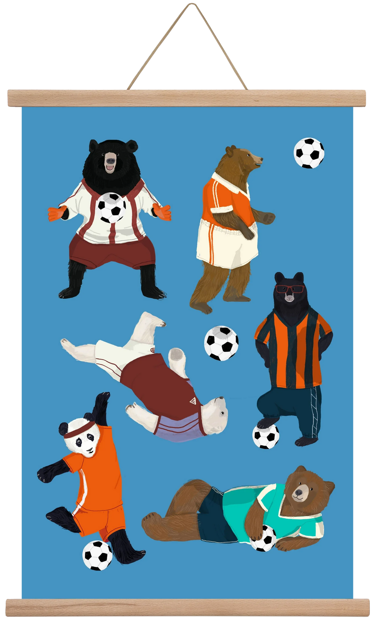 Bears doing football print - artbridge