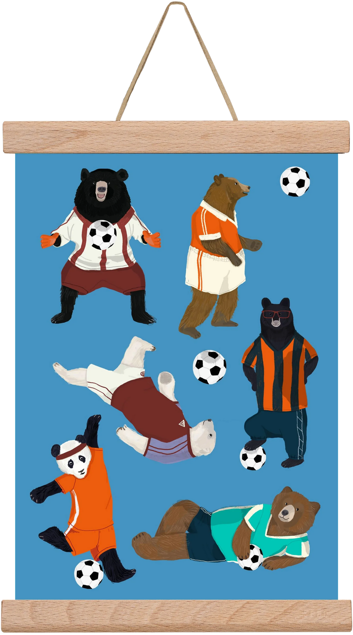 Bears doing football print - artbridge