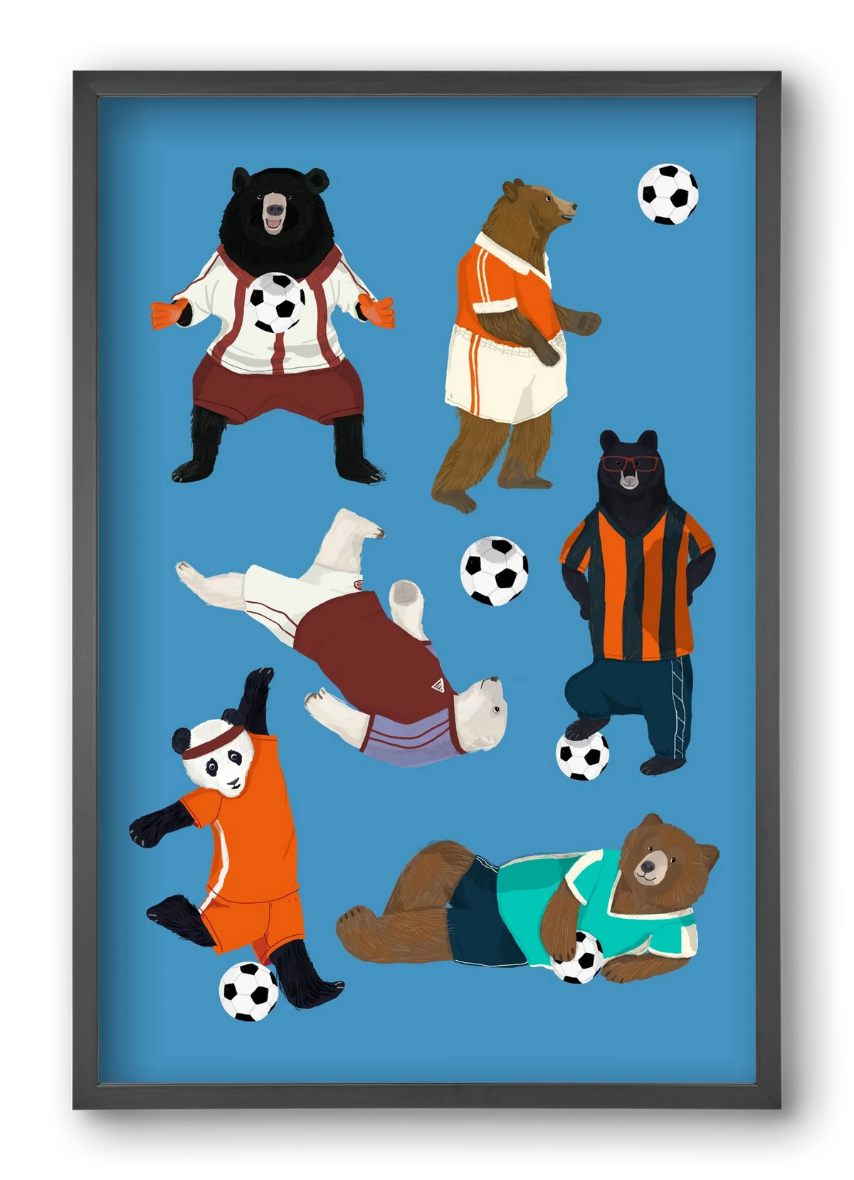 Bears doing football print - artbridge