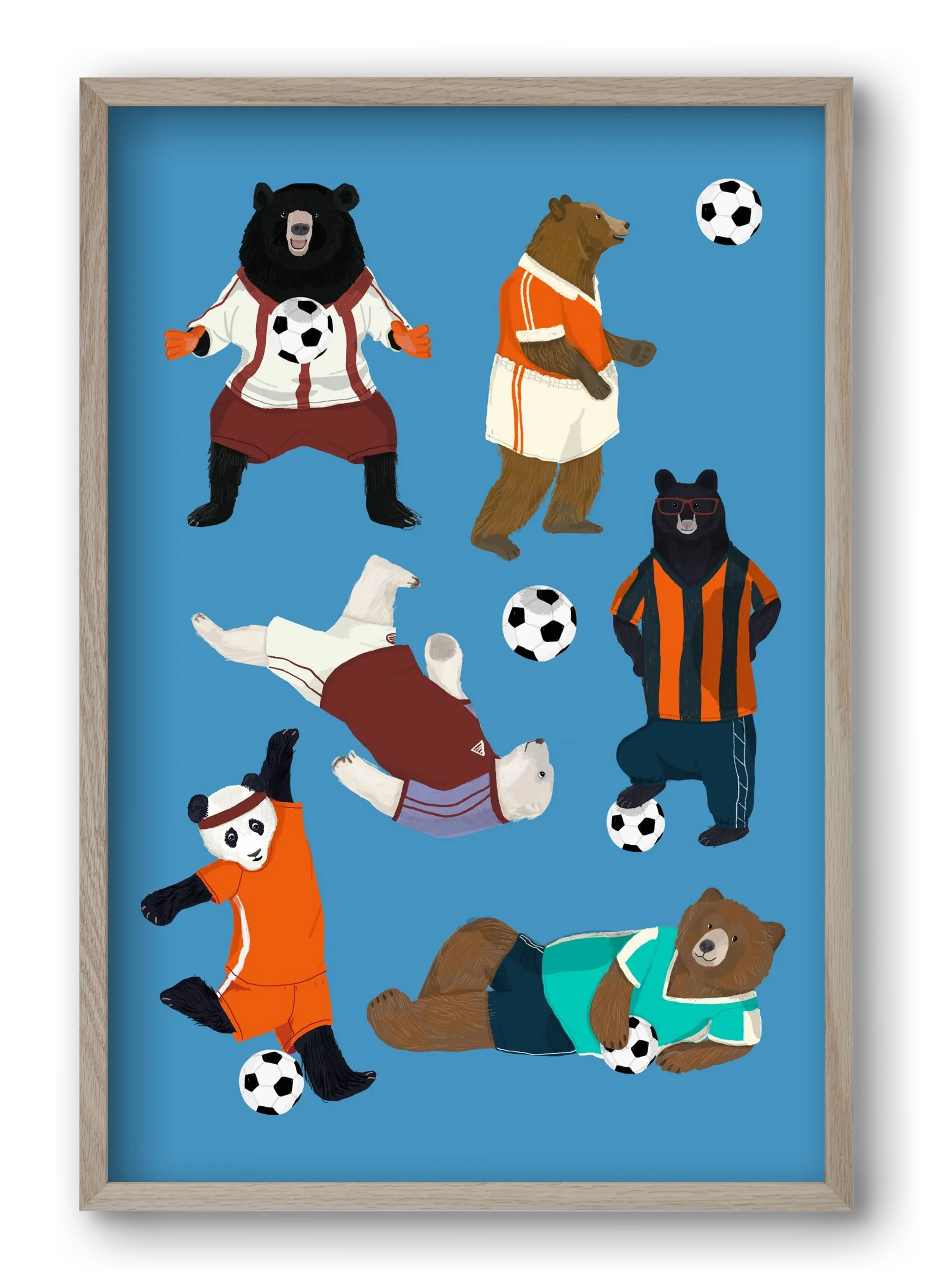Bears doing football print - artbridge