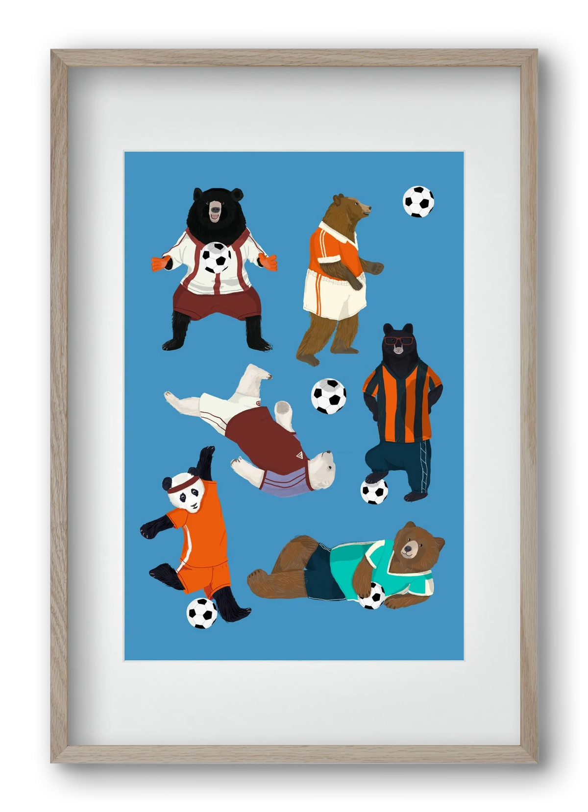 Bears doing football print - artbridge