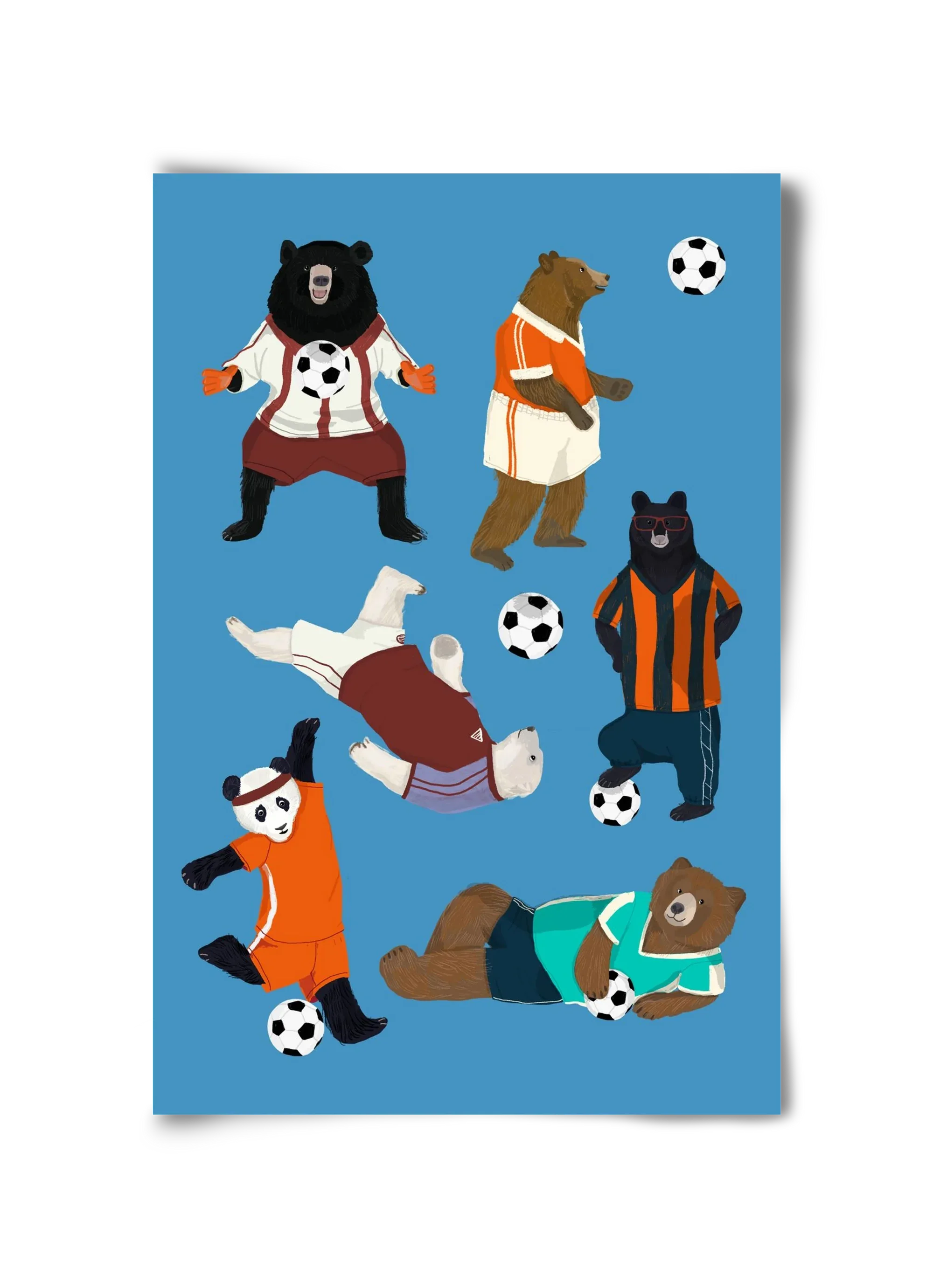 Bears doing football print - artbridge