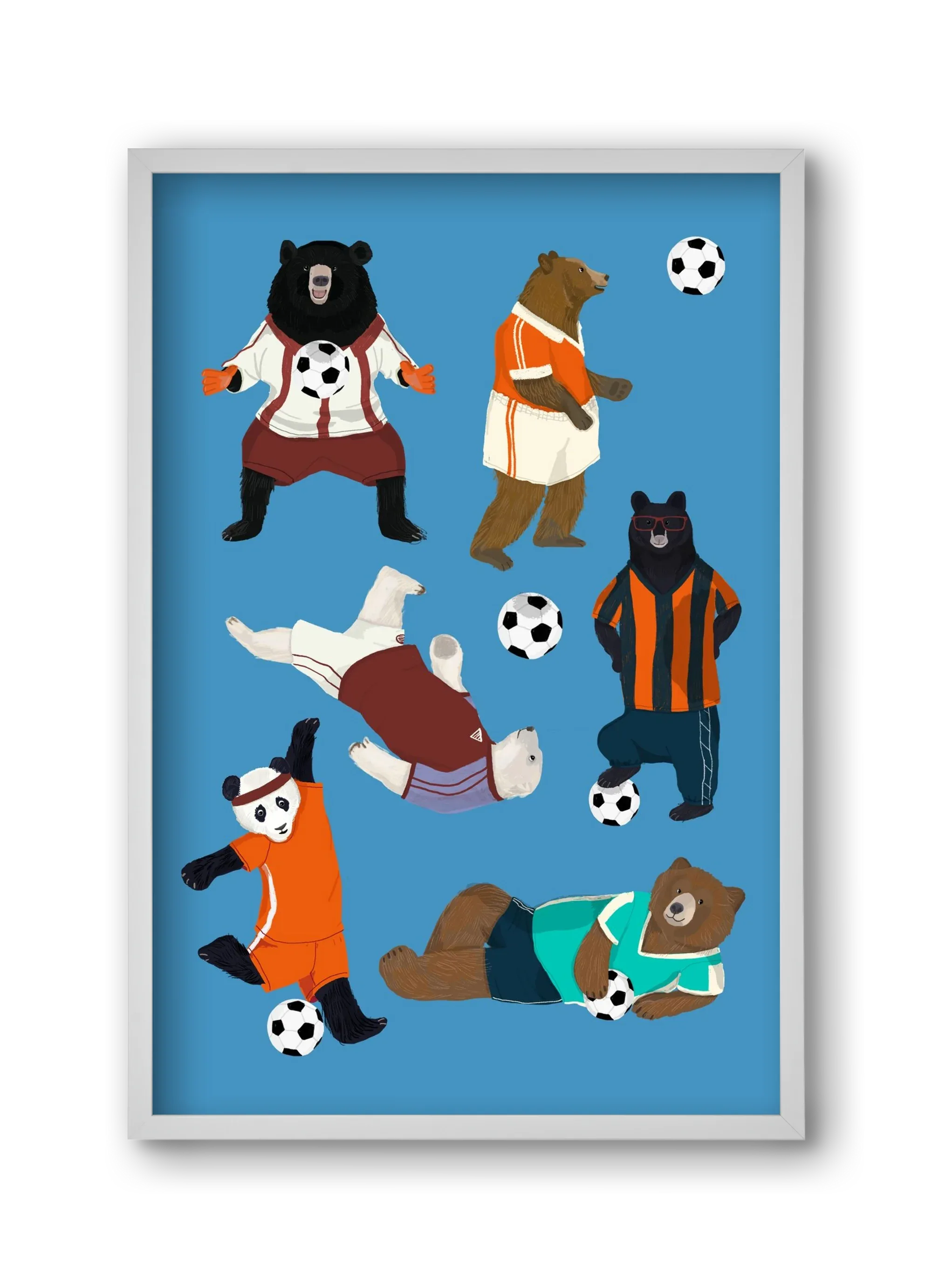 Bears doing football print - artbridge