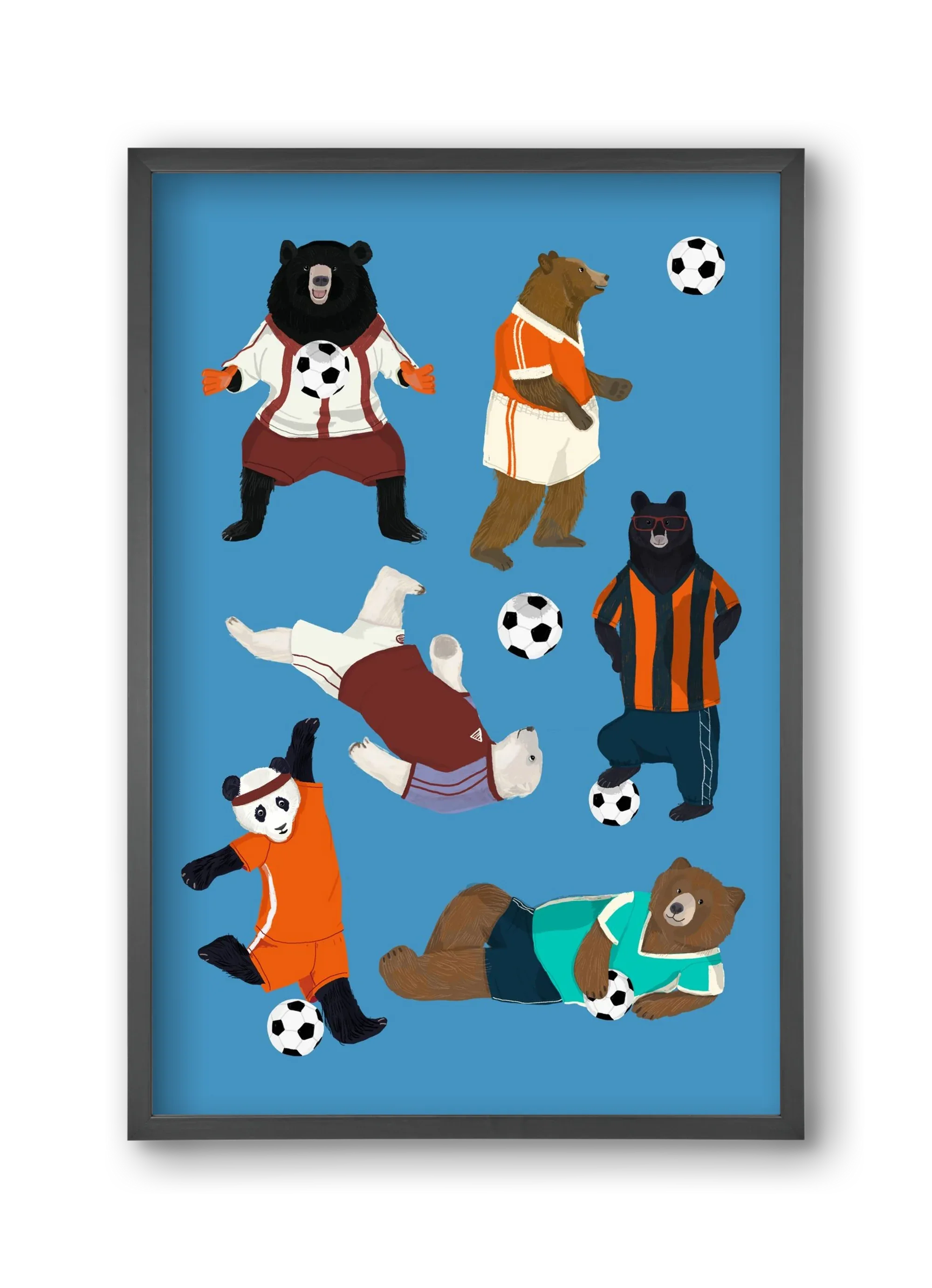 Bears doing football print - artbridge