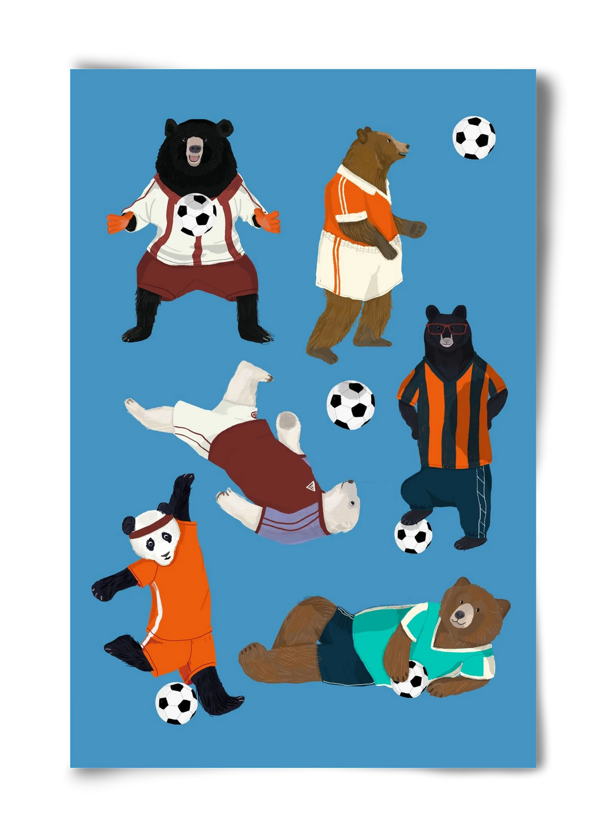 Bears doing football print - artbridge