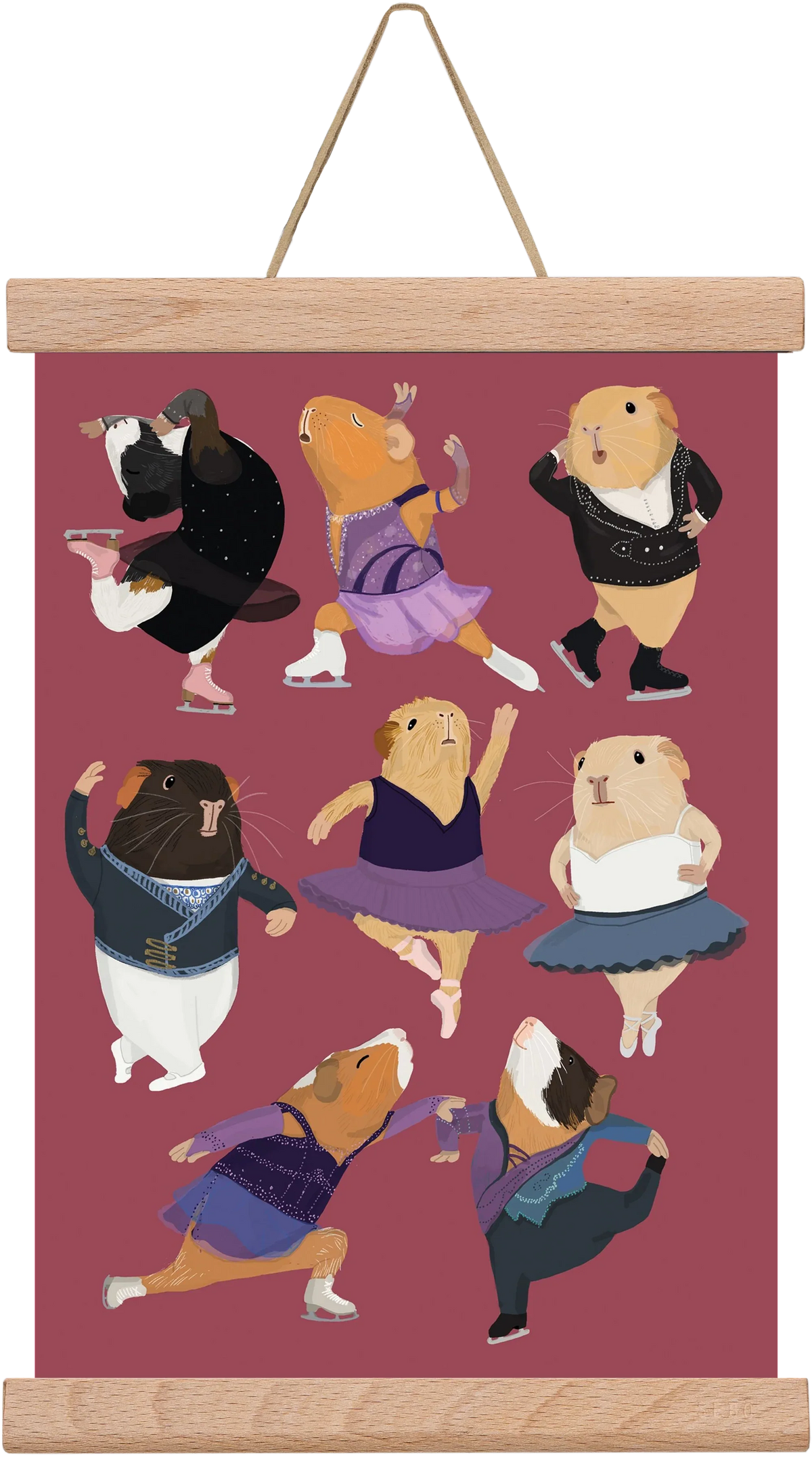 Guinea Pigs doing ballet and ice skating - artbridge