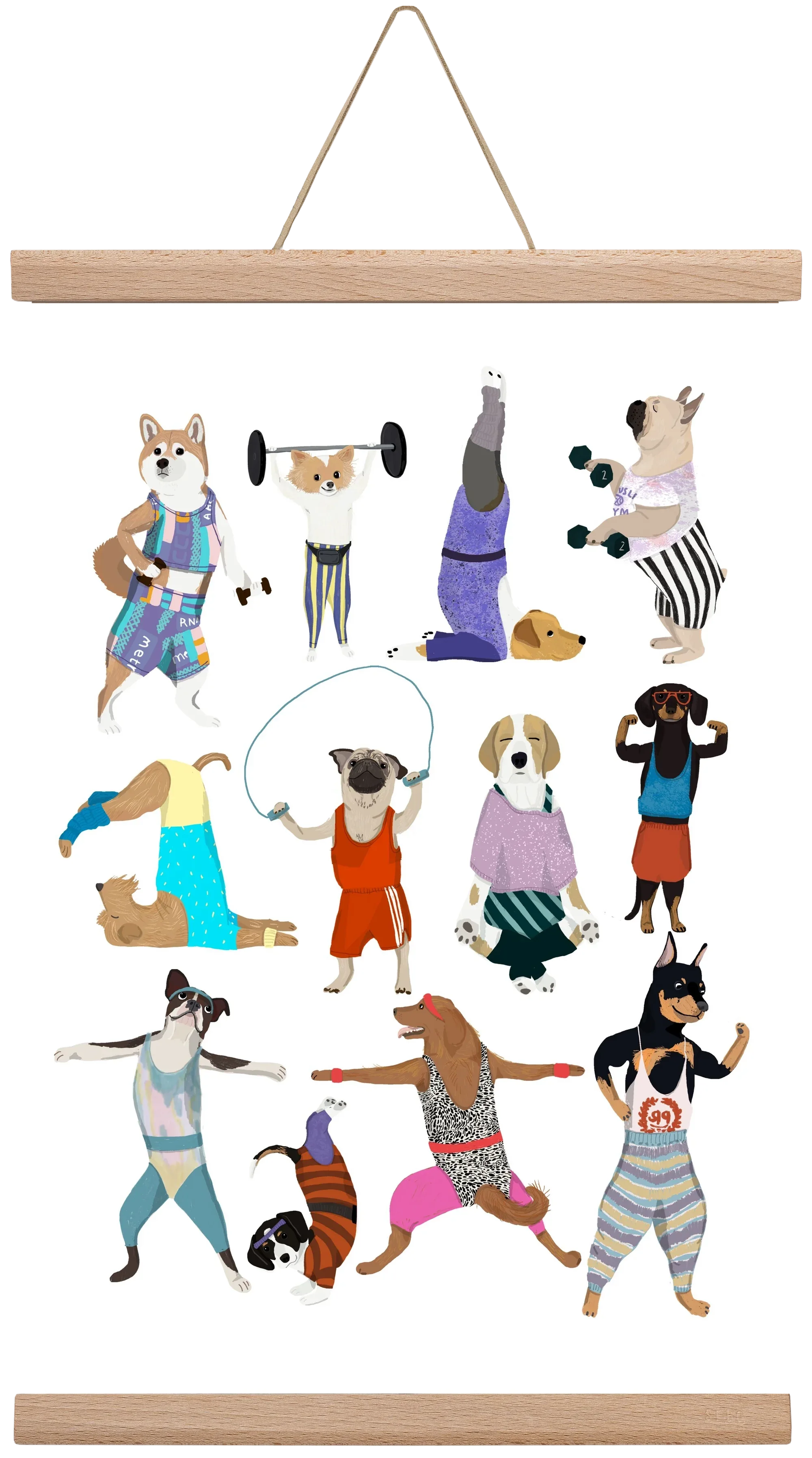 Dogs at the gym - artbridge
