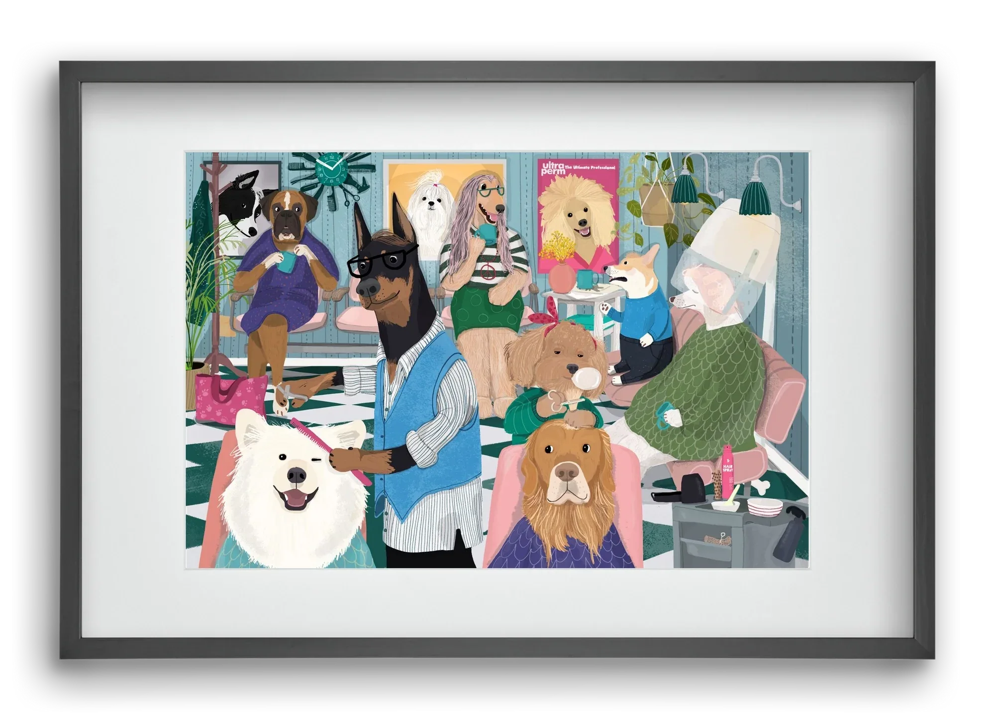 Dogs at the hairdresser - artbridge