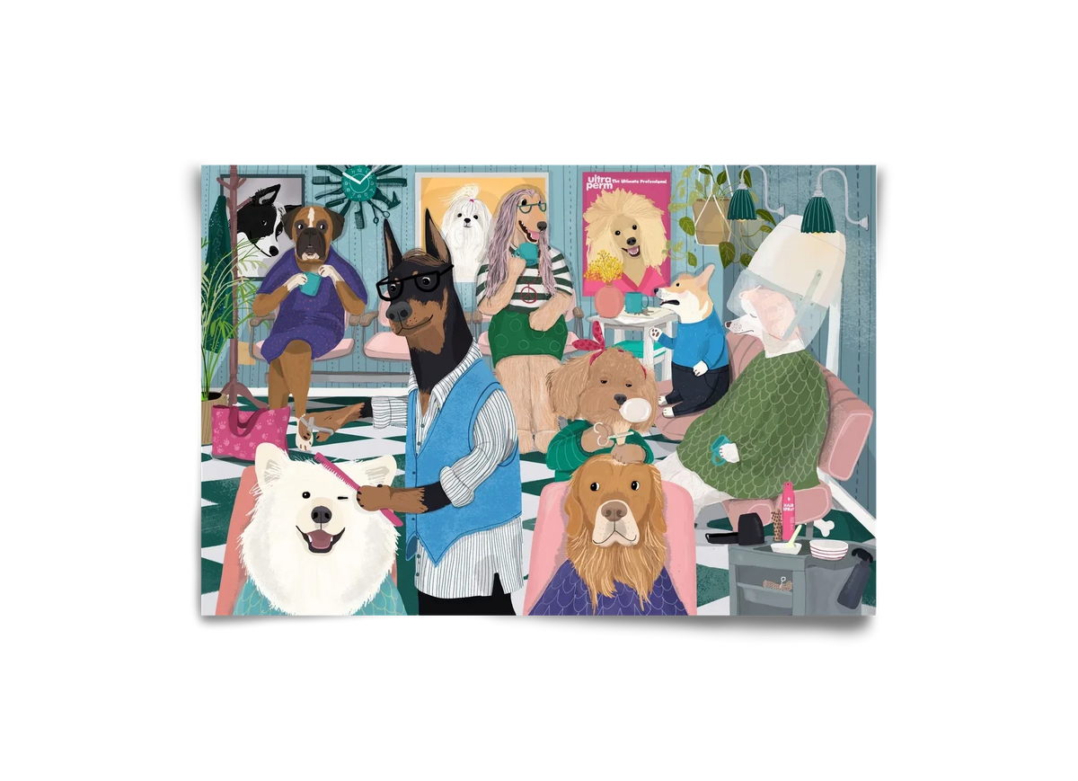 Dogs at the hairdresser - artbridge