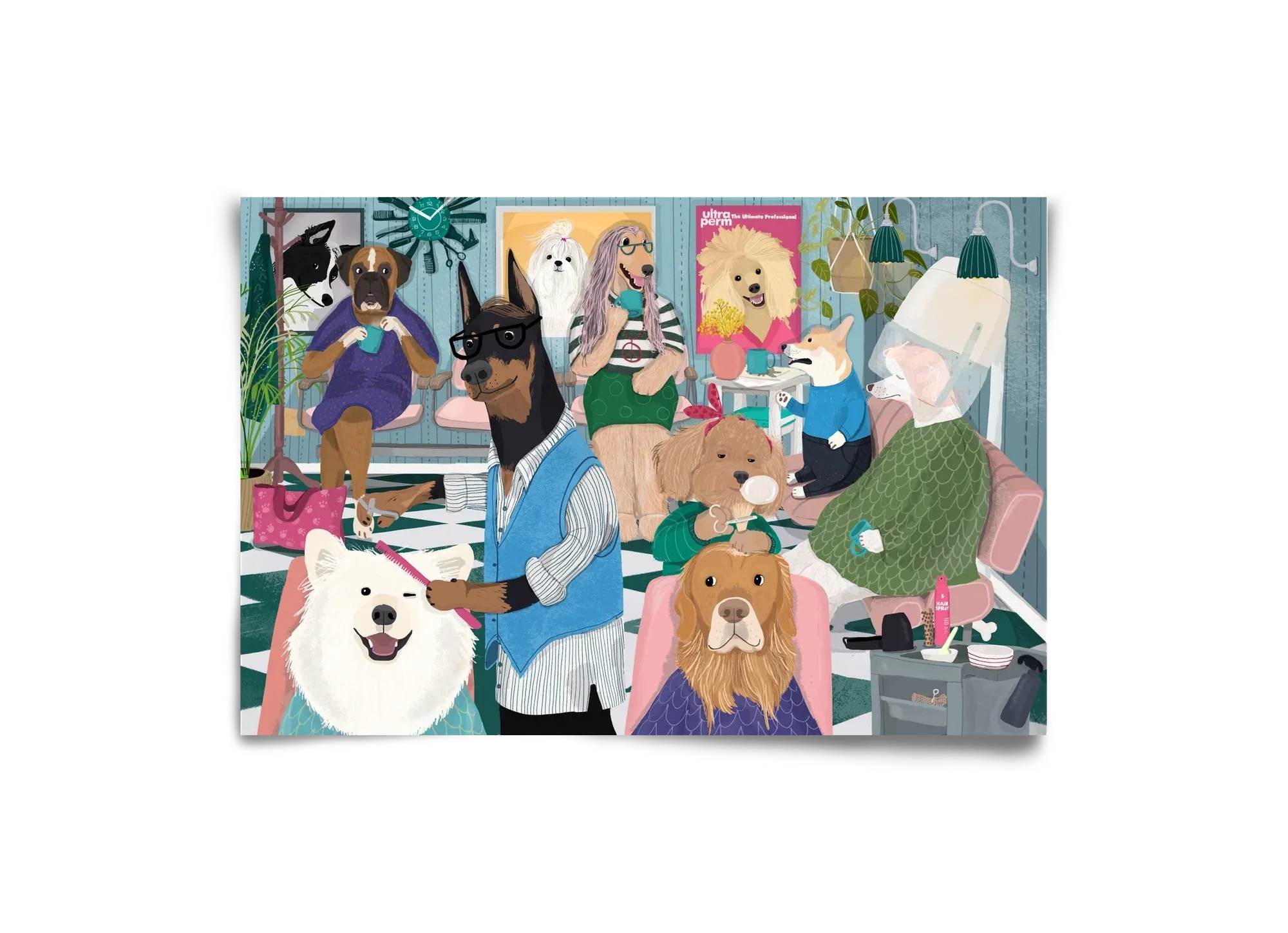 Dogs at the hairdresser - artbridge