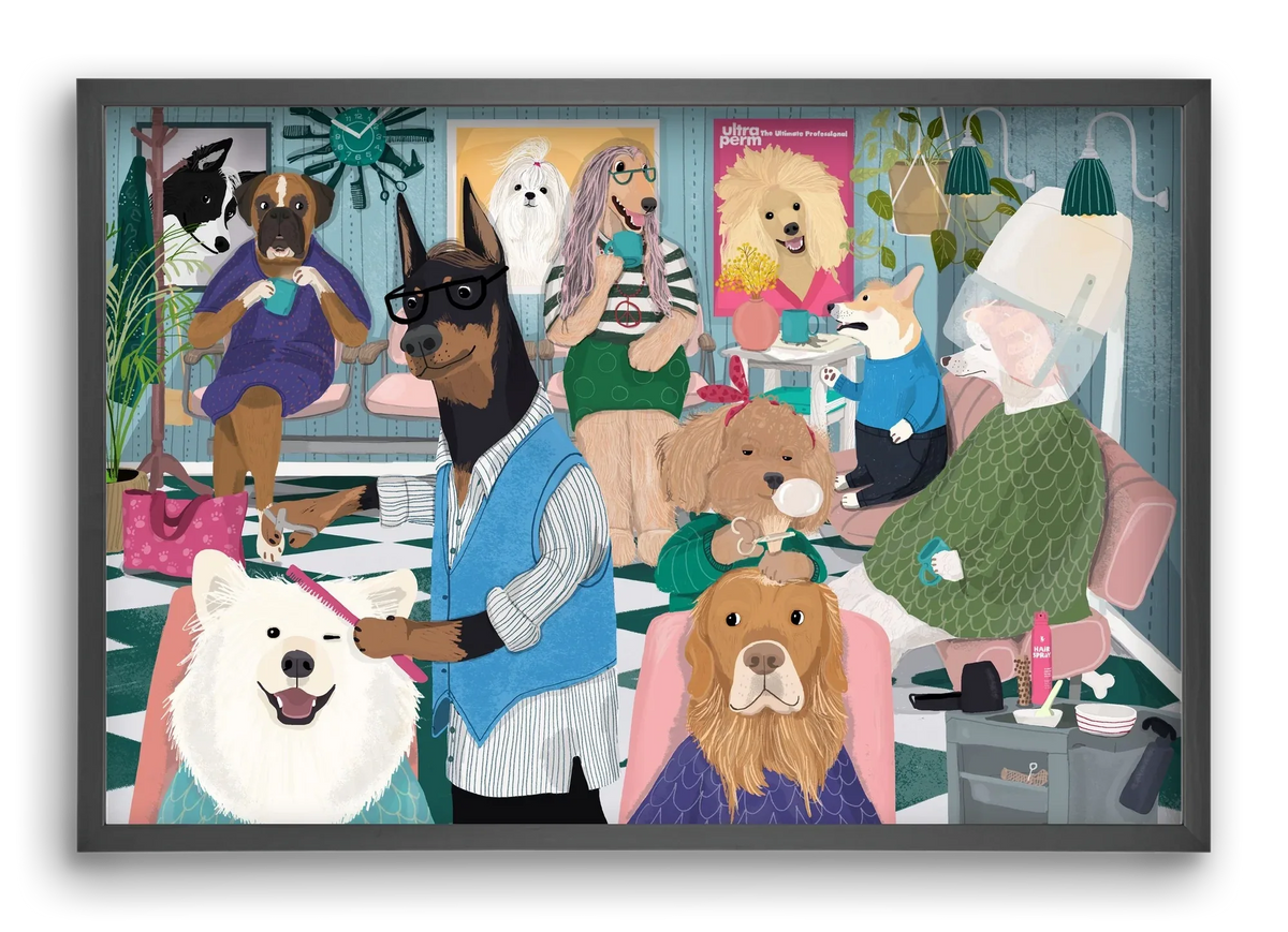 Dogs at the hairdresser - artbridge