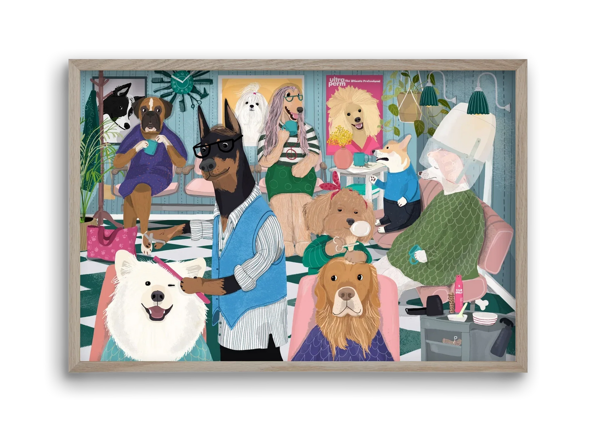 Dogs at the hairdresser - artbridge