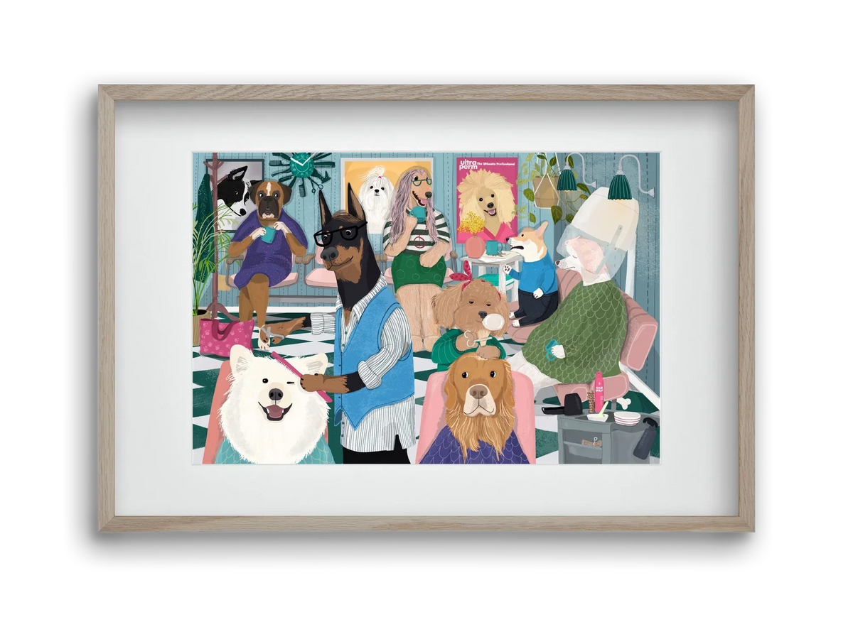 Dogs at the hairdresser - artbridge