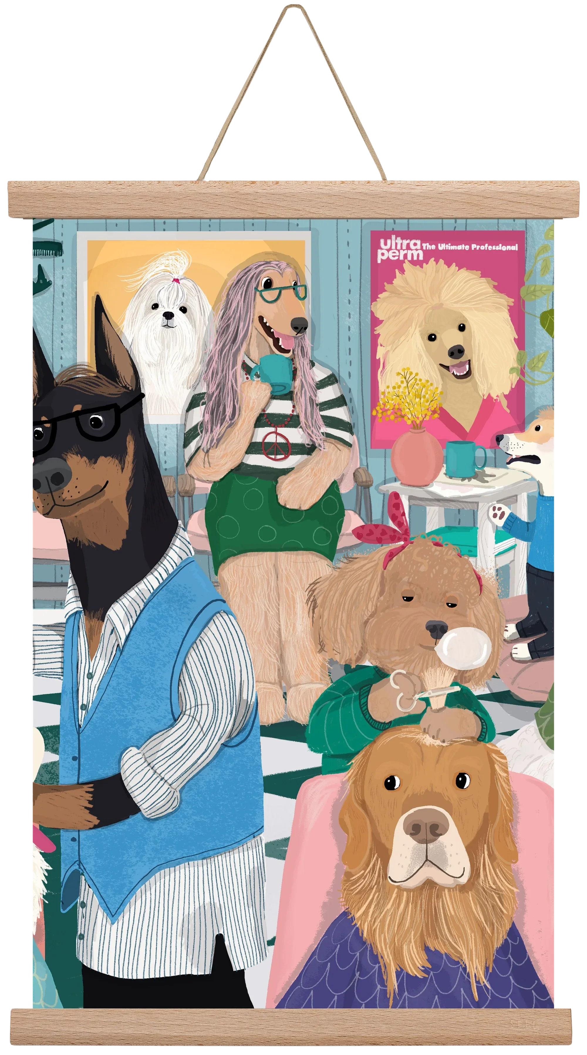 Dogs at the hairdresser - artbridge