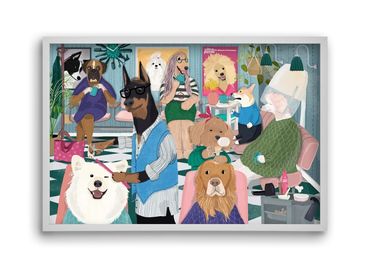 Dogs at the hairdresser - artbridge