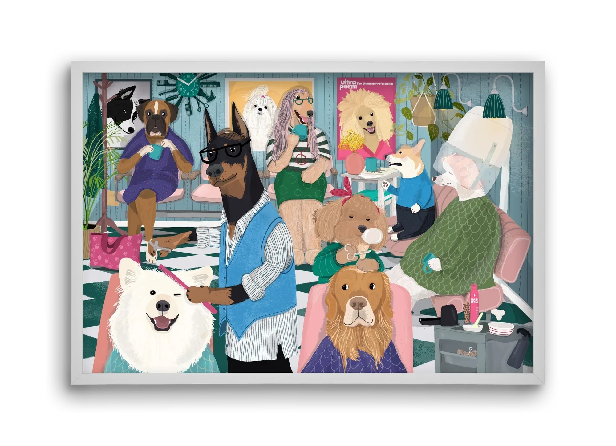 Dogs at the hairdresser - artbridge